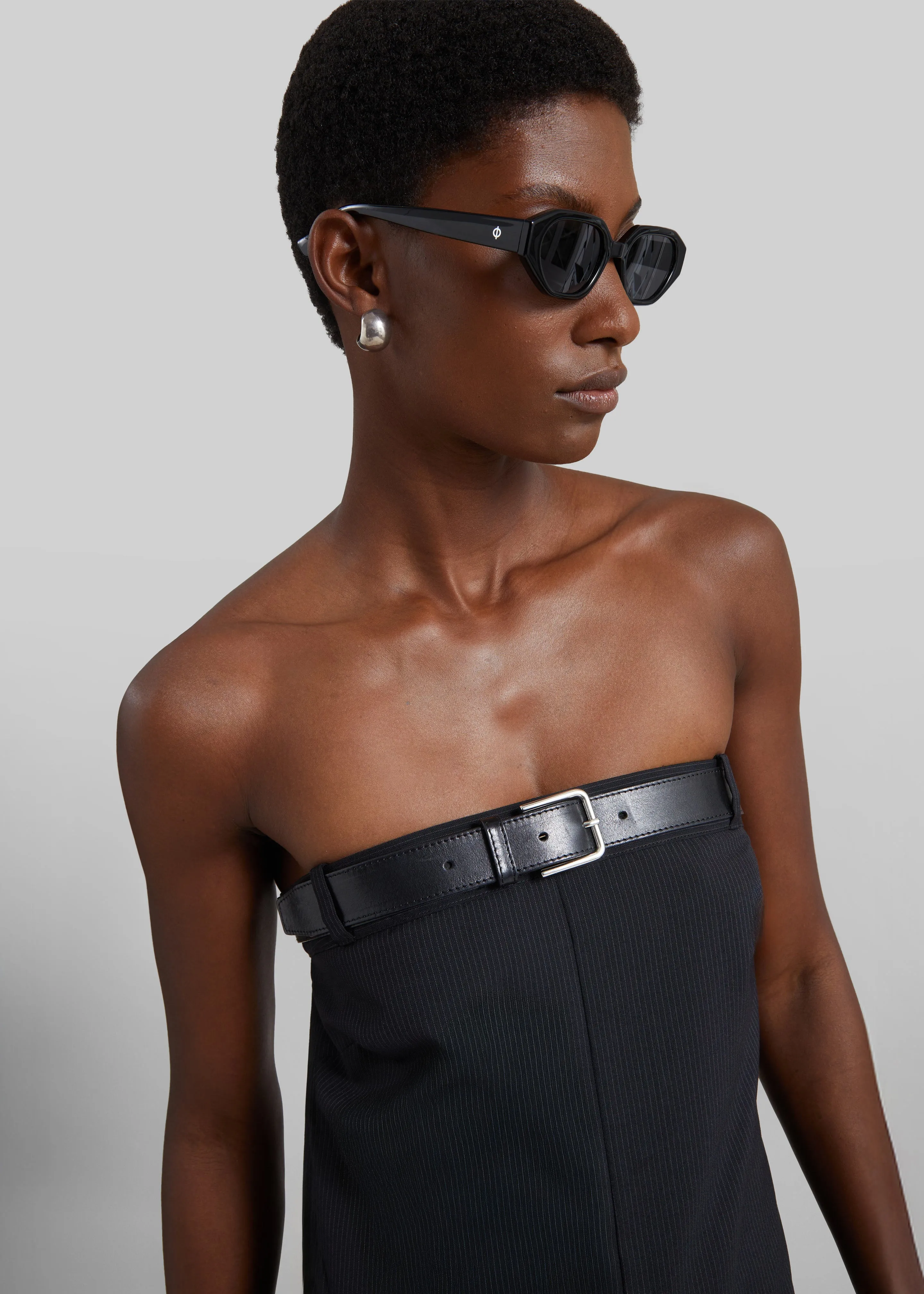 St. Agni Wool Pinstripe Deconstructed Jumpsuit - Fine Pinstripe sold by Frankie Shop product image thumbnail 4