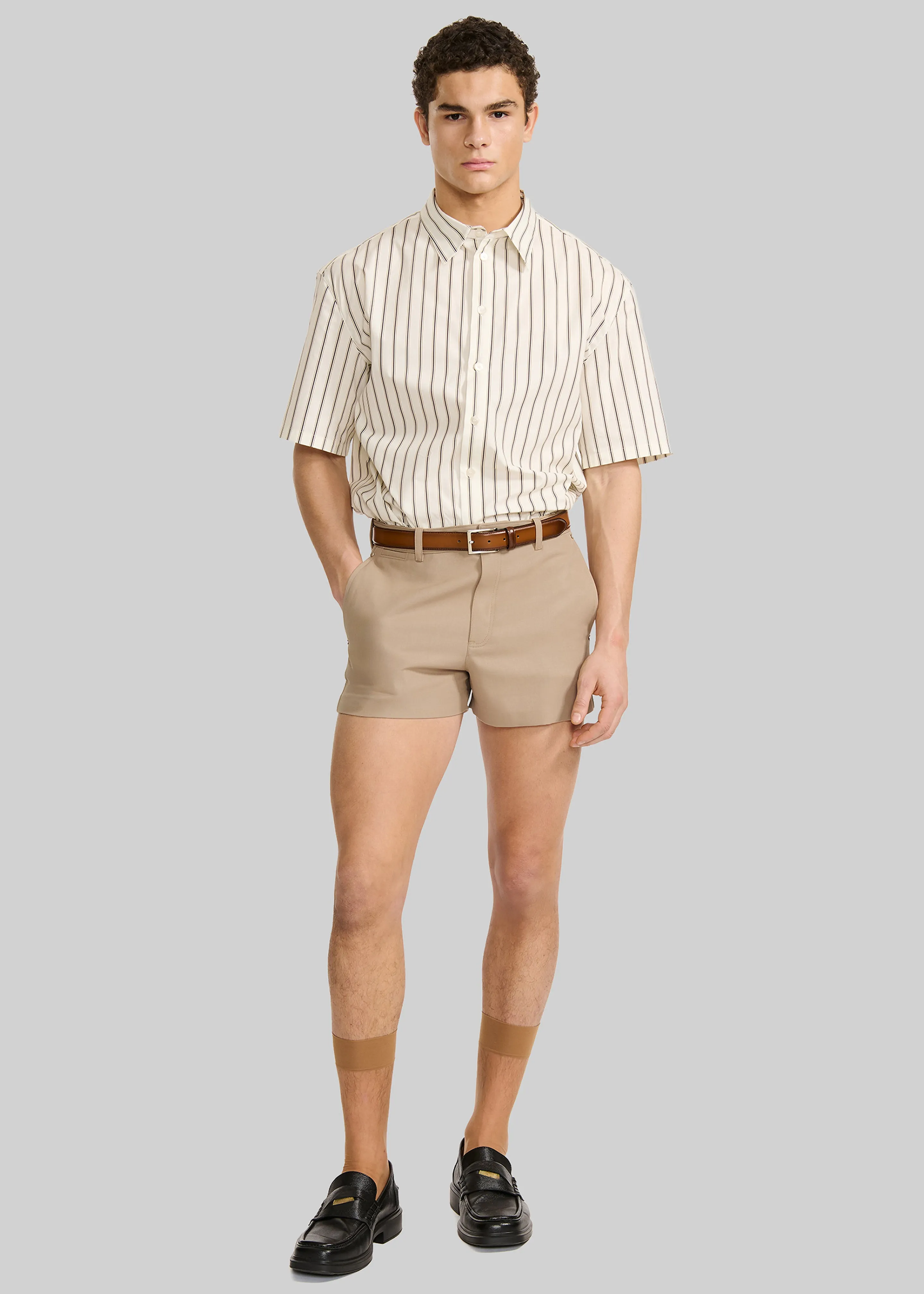 Louis Gabriel Nouchi Wool Suit Shorts - Sand sold by Frankie Shop product image thumbnail 5