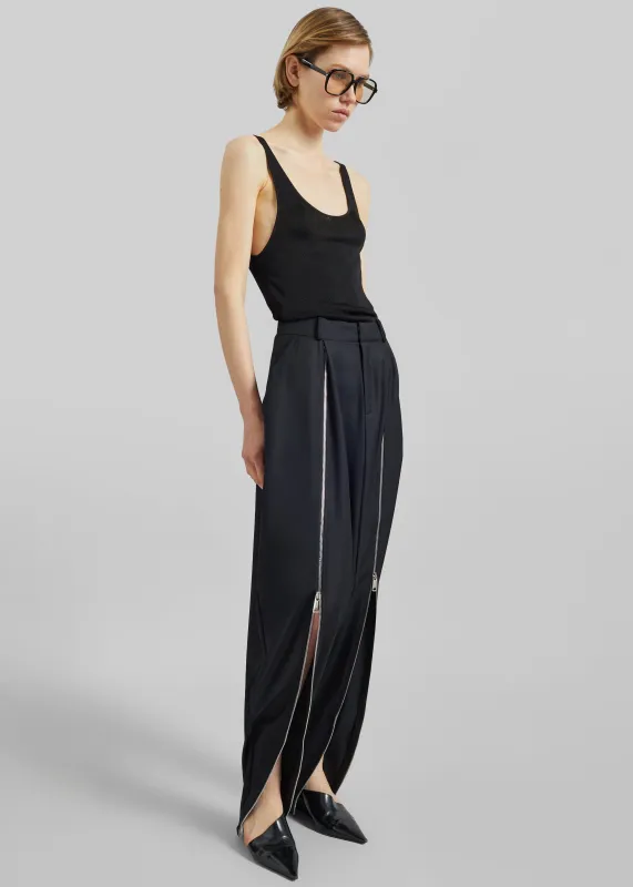 Coperni Double Zipped Sarouel Pants - Black made by Coperni Paris