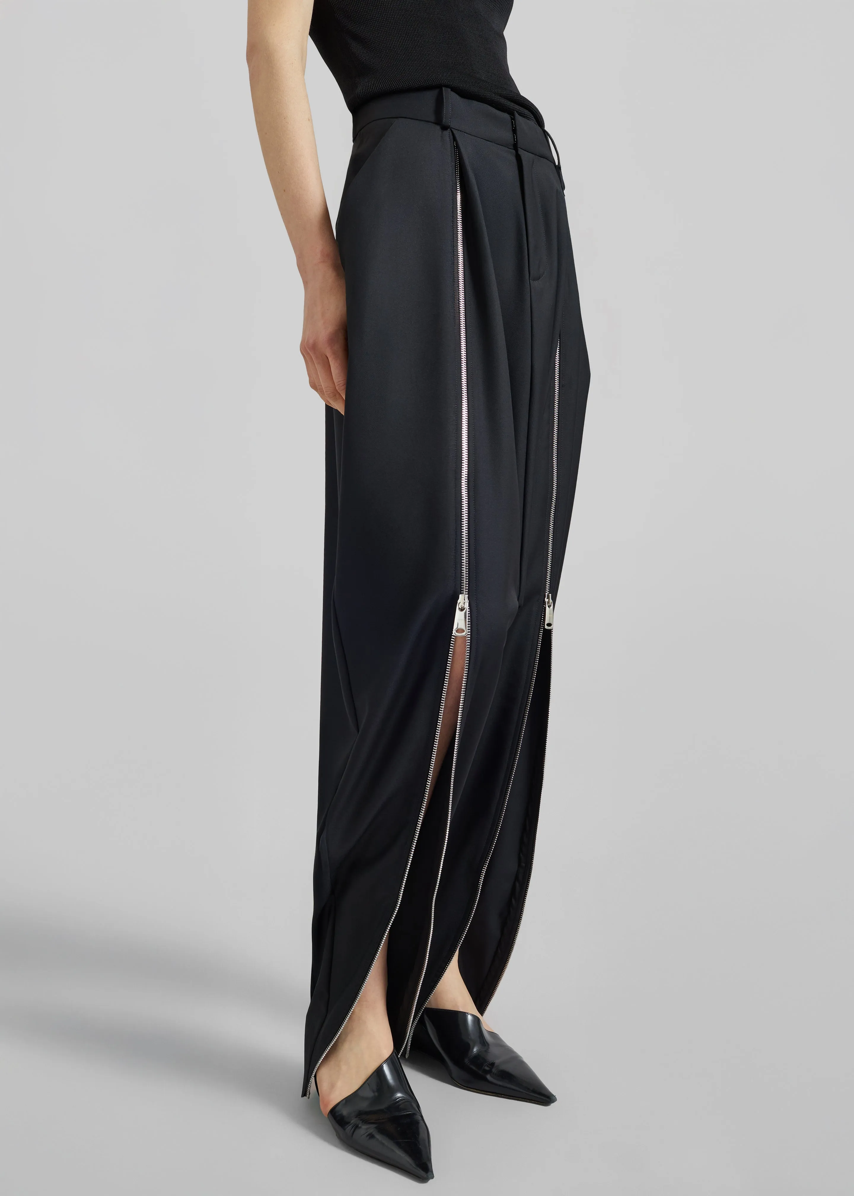 Coperni Double Zipped Sarouel Pants - Black sold by Frankie Shop product image thumbnail 2