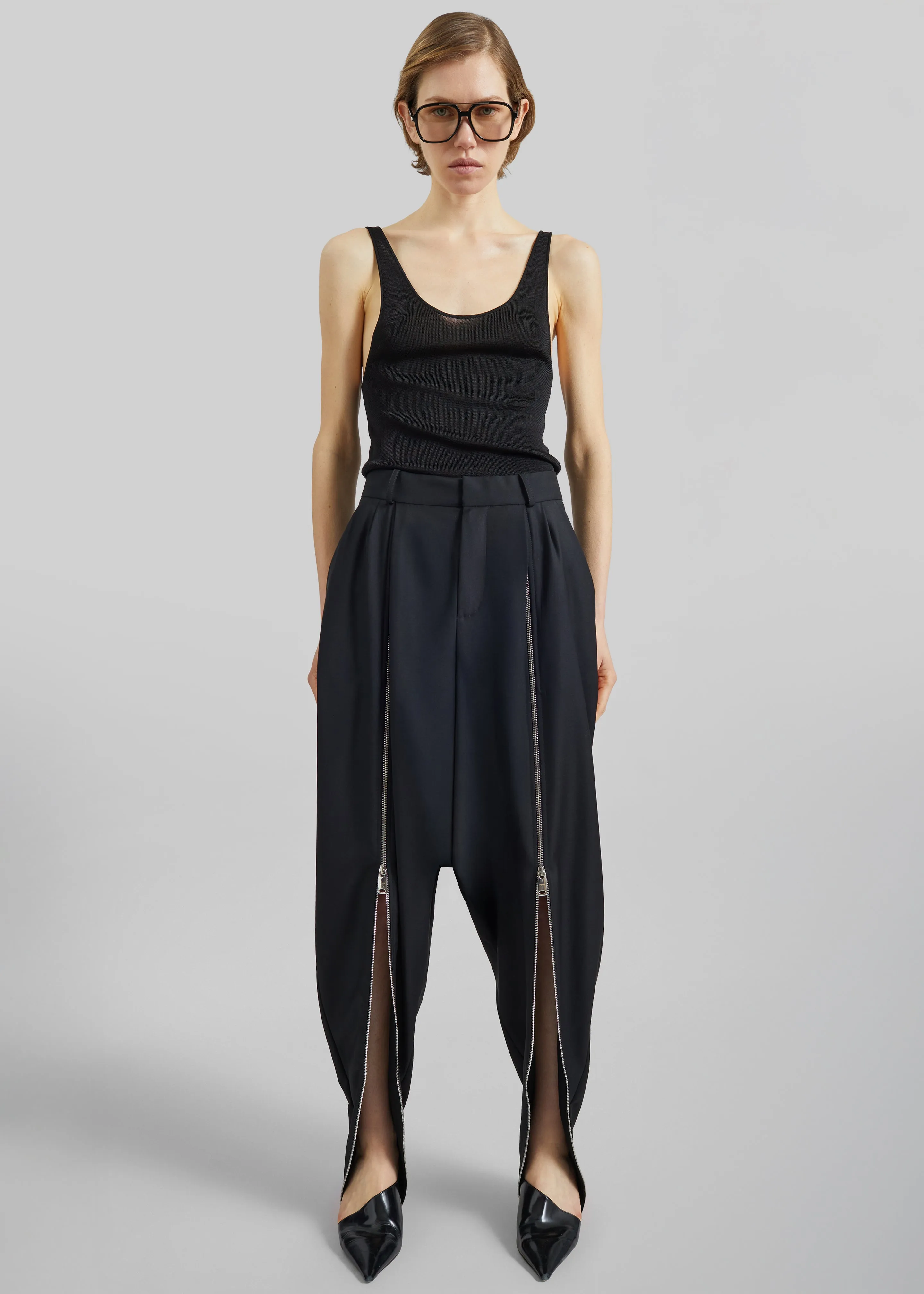 Coperni Double Zipped Sarouel Pants - Black sold by Frankie Shop product image thumbnail 5