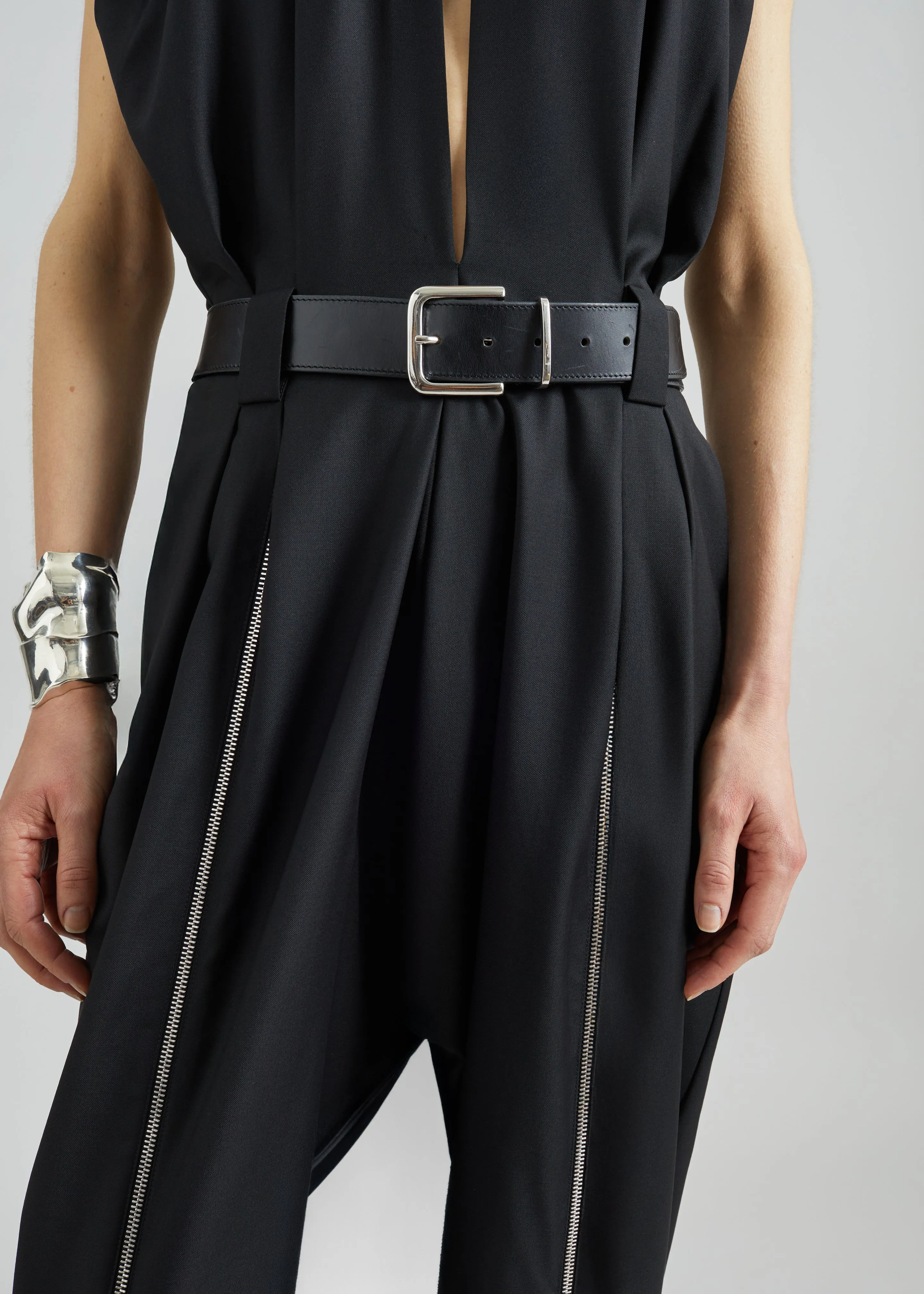 Coperni Double Zipped Sarouel Jumpsuit - Black sold by Frankie Shop product image thumbnail 3