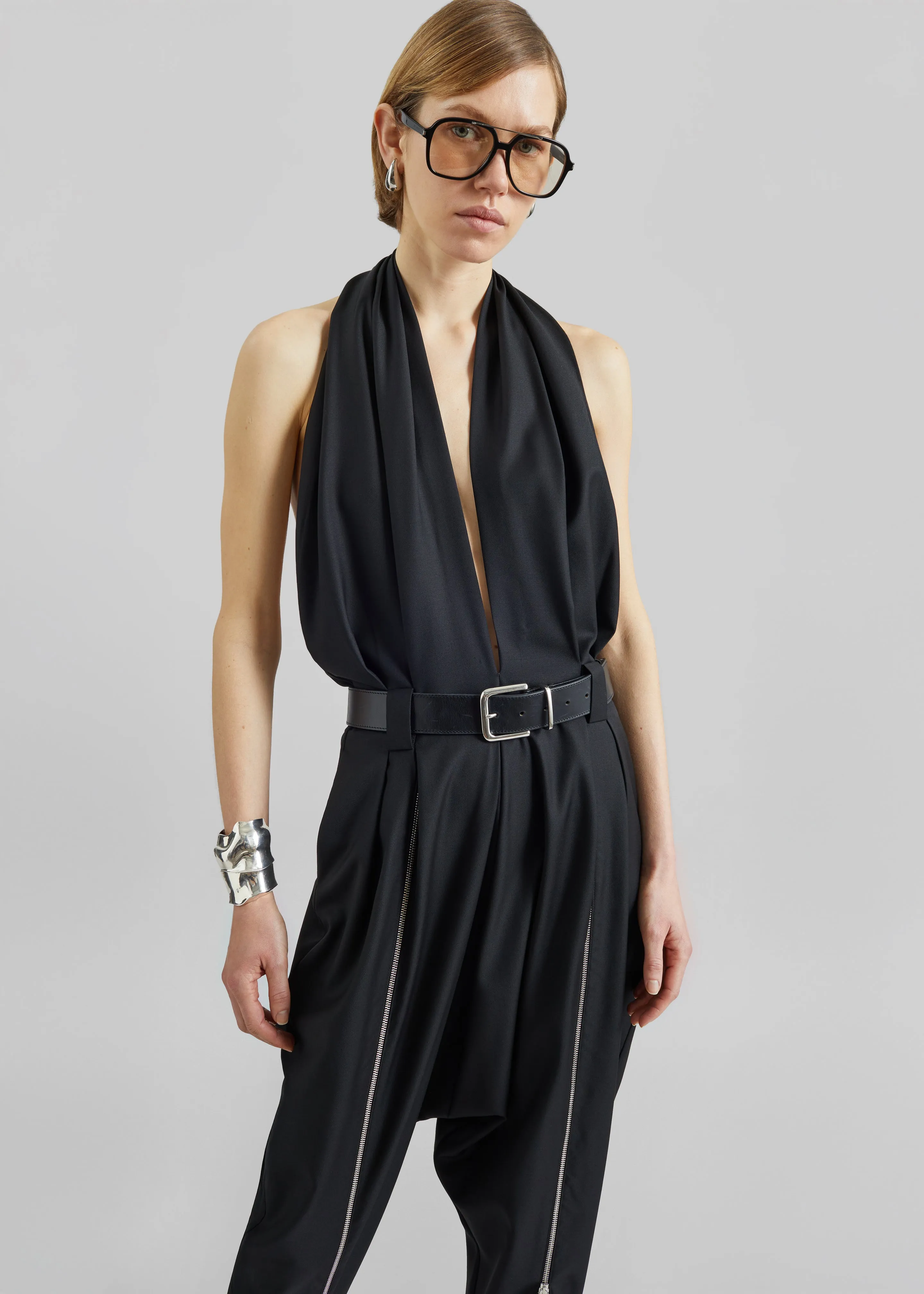 Coperni Double Zipped Sarouel Jumpsuit - Black sold by Frankie Shop product image thumbnail 2