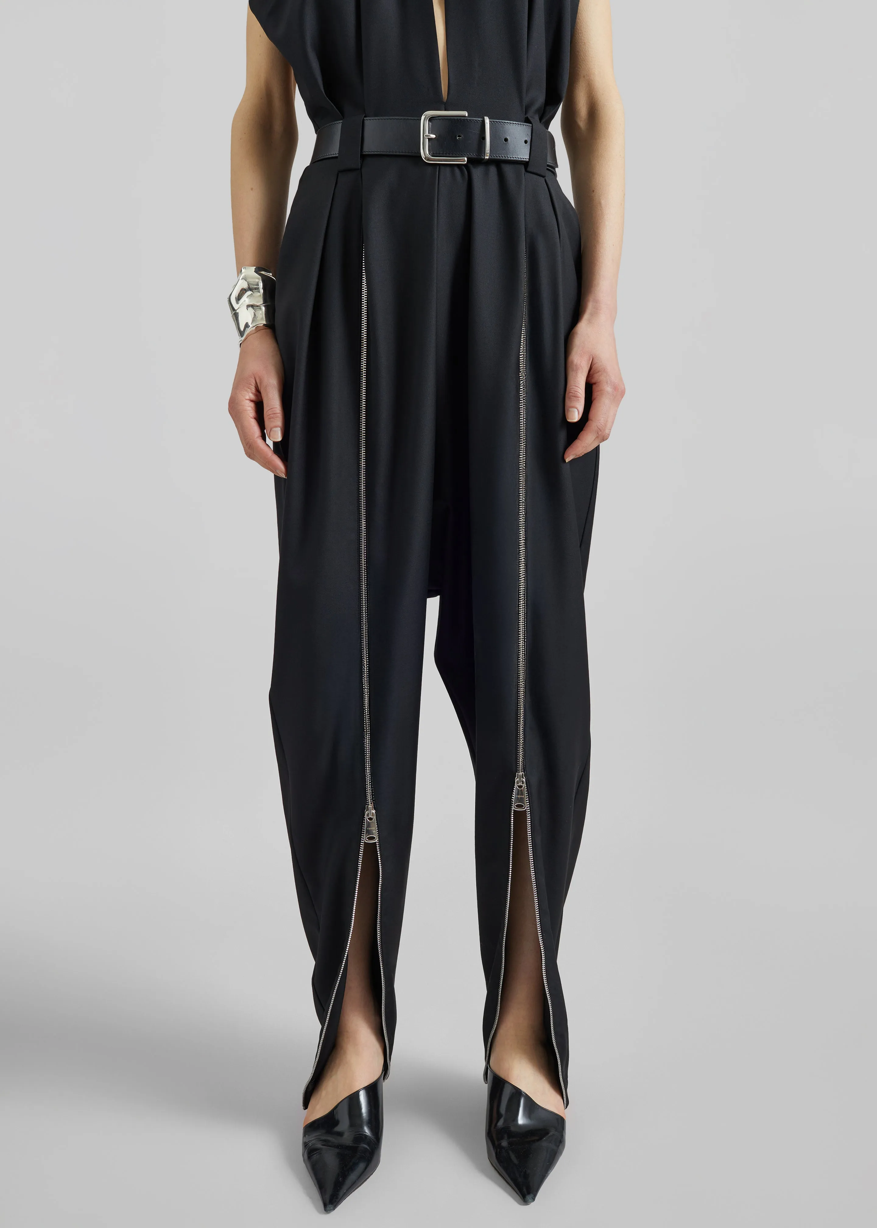 Coperni Double Zipped Sarouel Jumpsuit - Black sold by Frankie Shop product image thumbnail 4