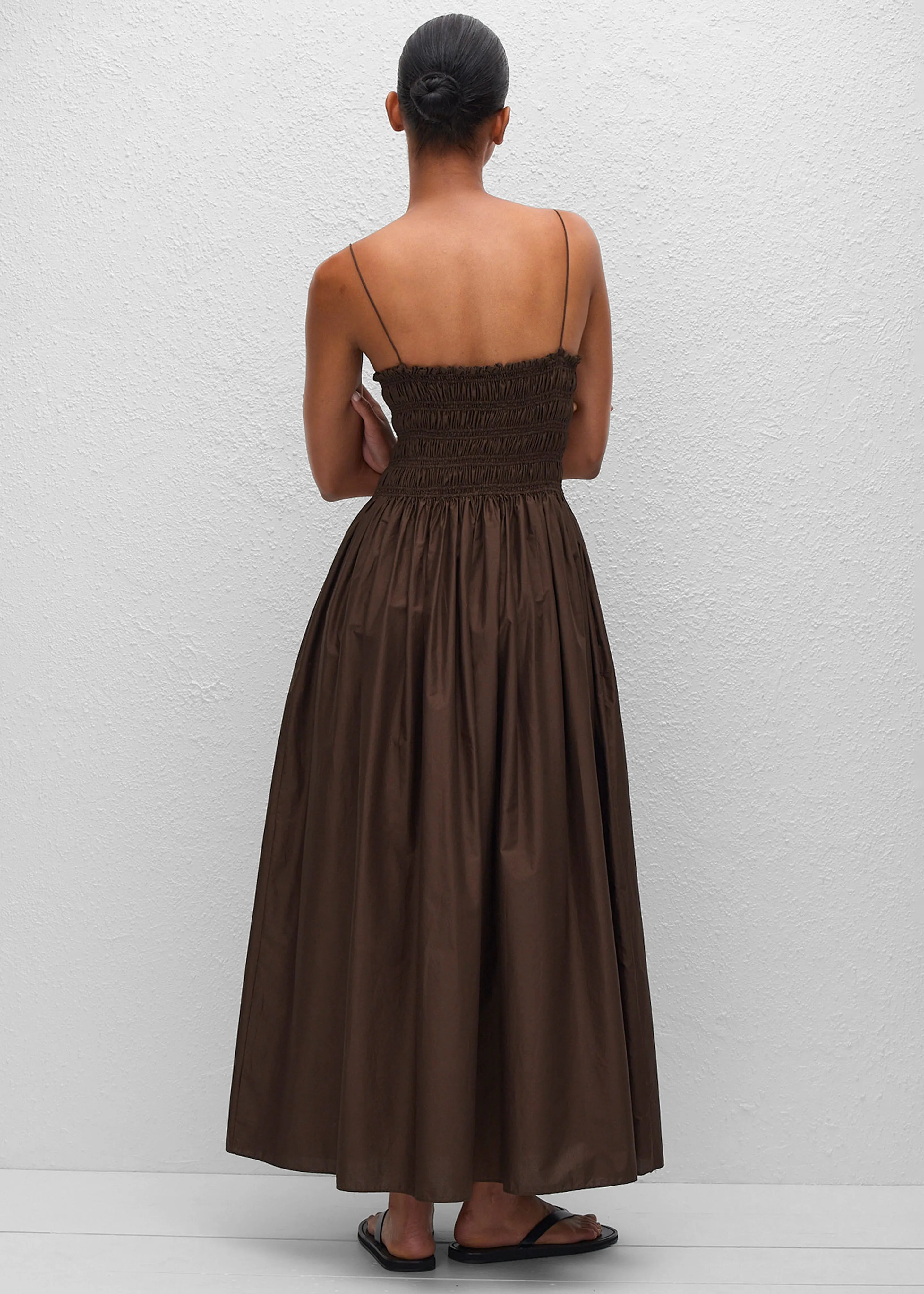Matteau Shirred Bodice Dress - Chocolate sold by Frankie Shop product image thumbnail 5