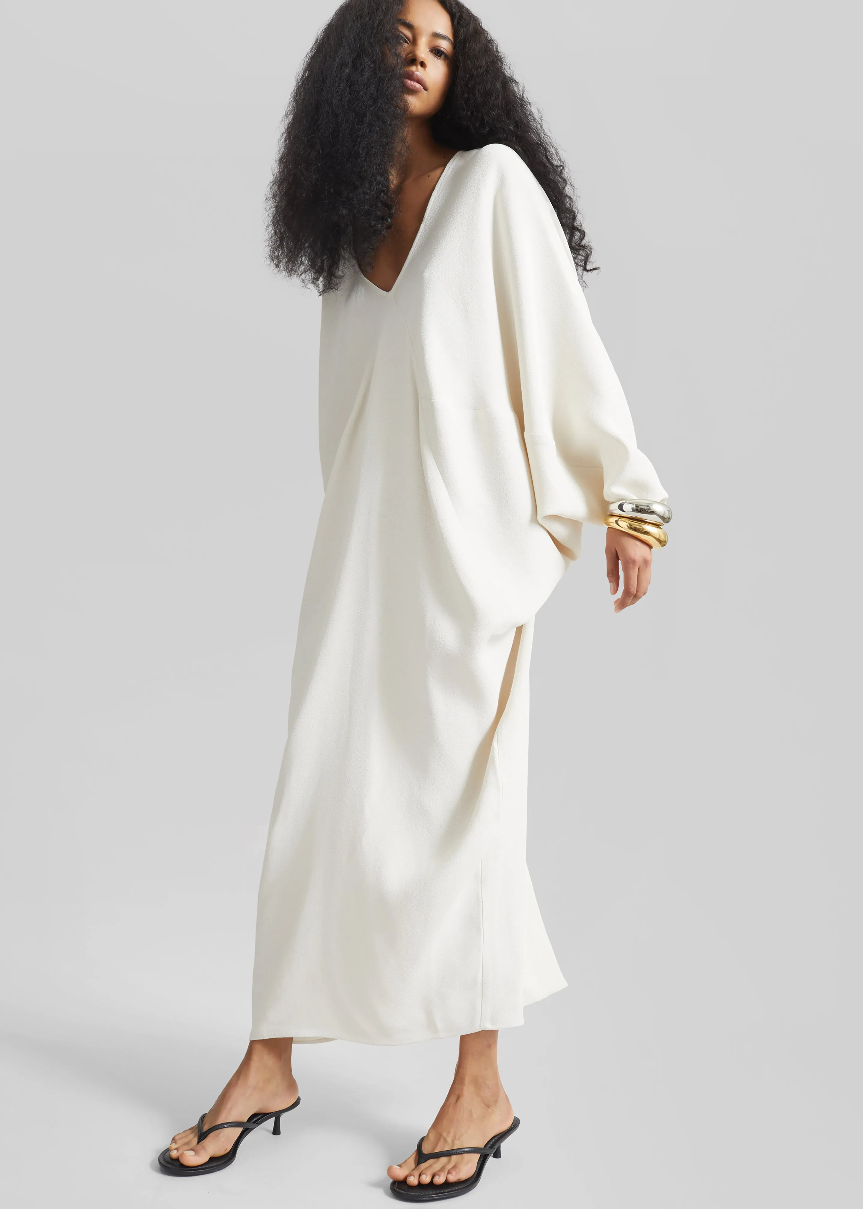 Lilia Kaftan Dress - Ivory sold by Frankie Shop product image thumbnail 5