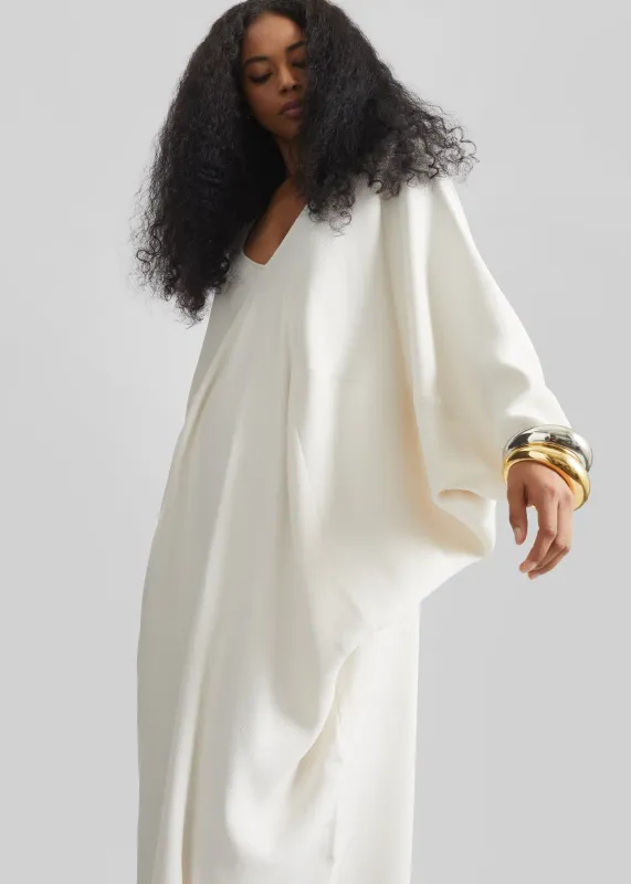 Lilia Kaftan Dress - Ivory made by Frankie Shop