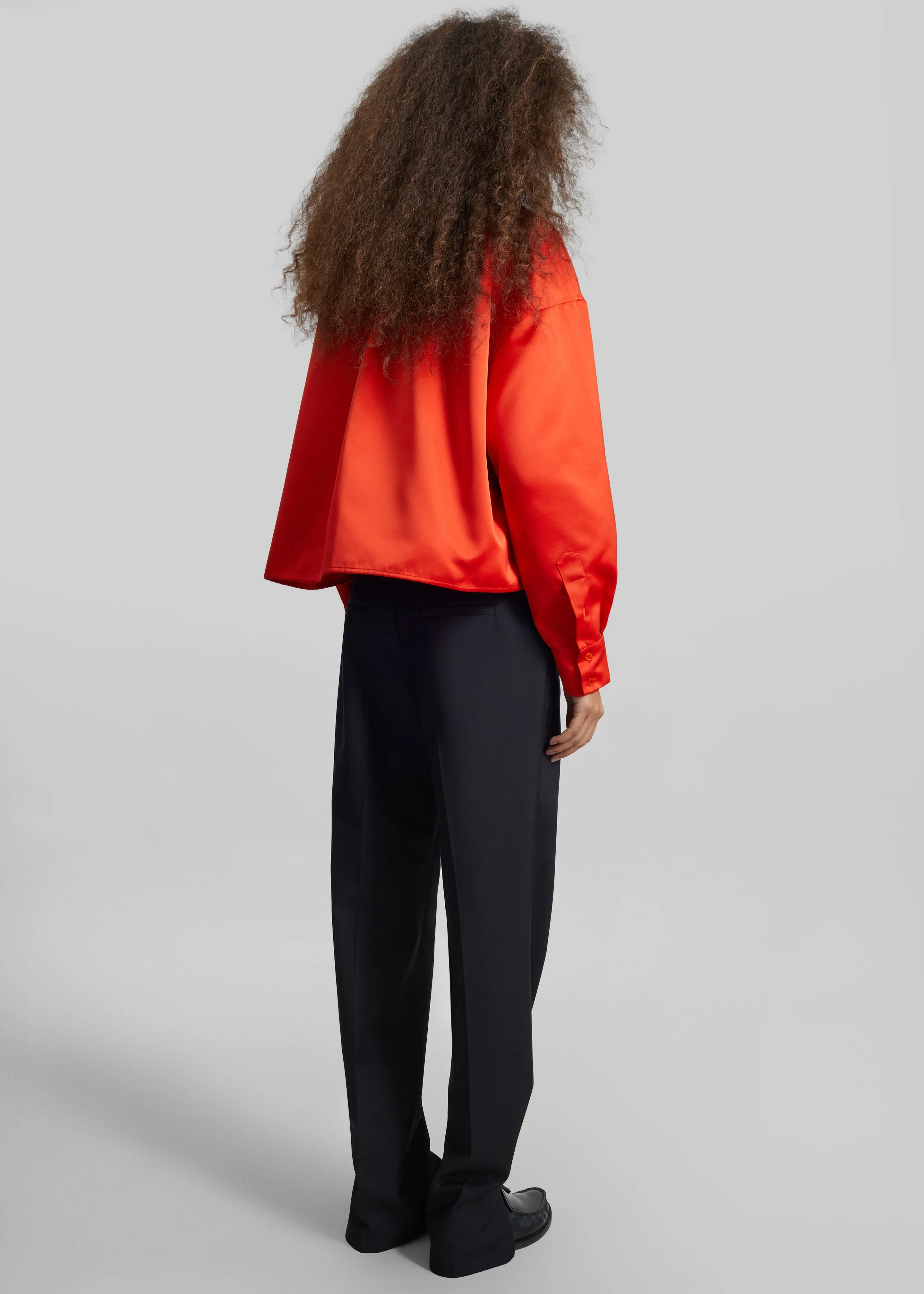 Arlen Satin Boxy Shirt - Coral Red sold by Frankie Shop product image thumbnail 5