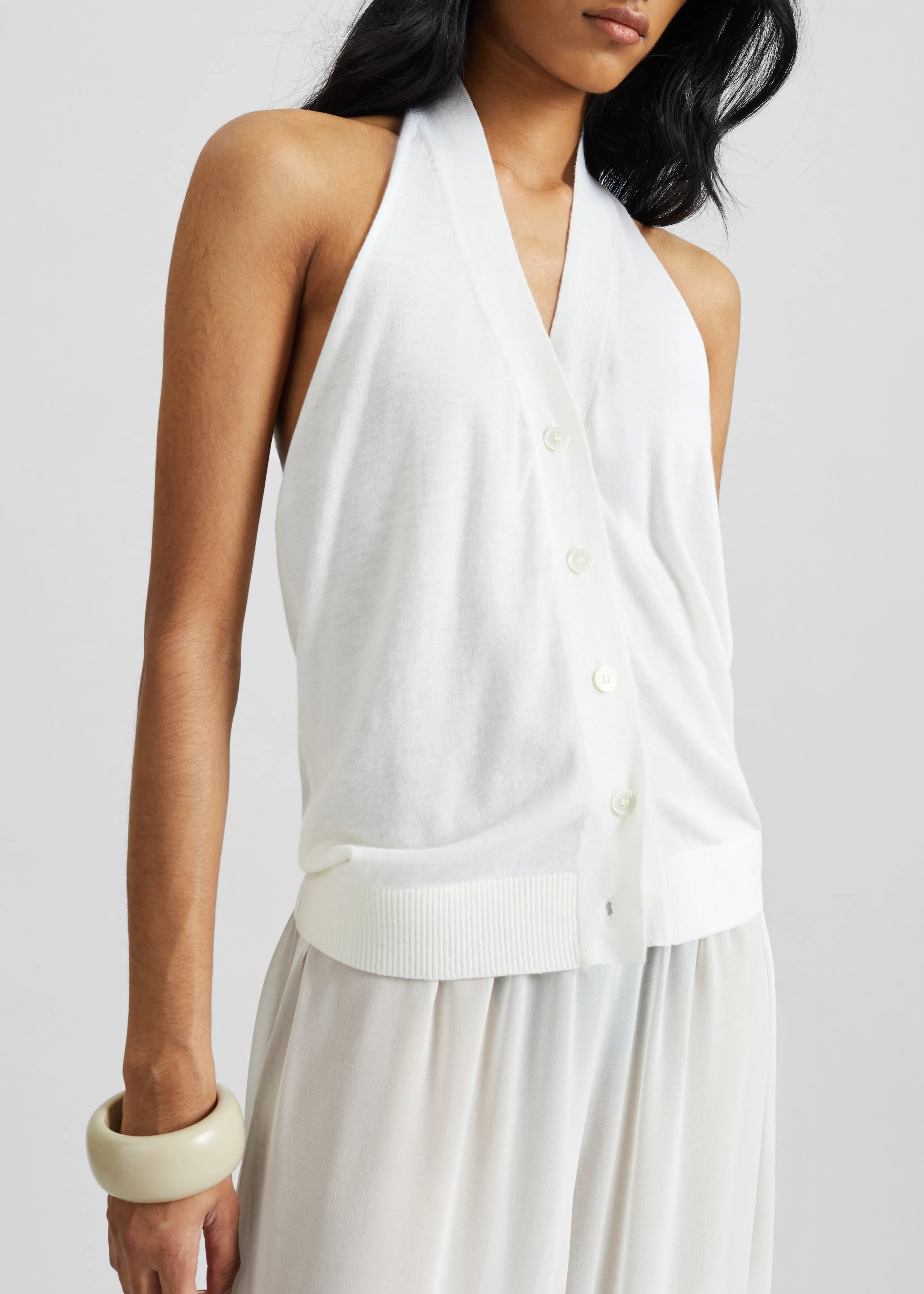 Nimi Knit Halter Top - White sold by Frankie Shop product image thumbnail 4