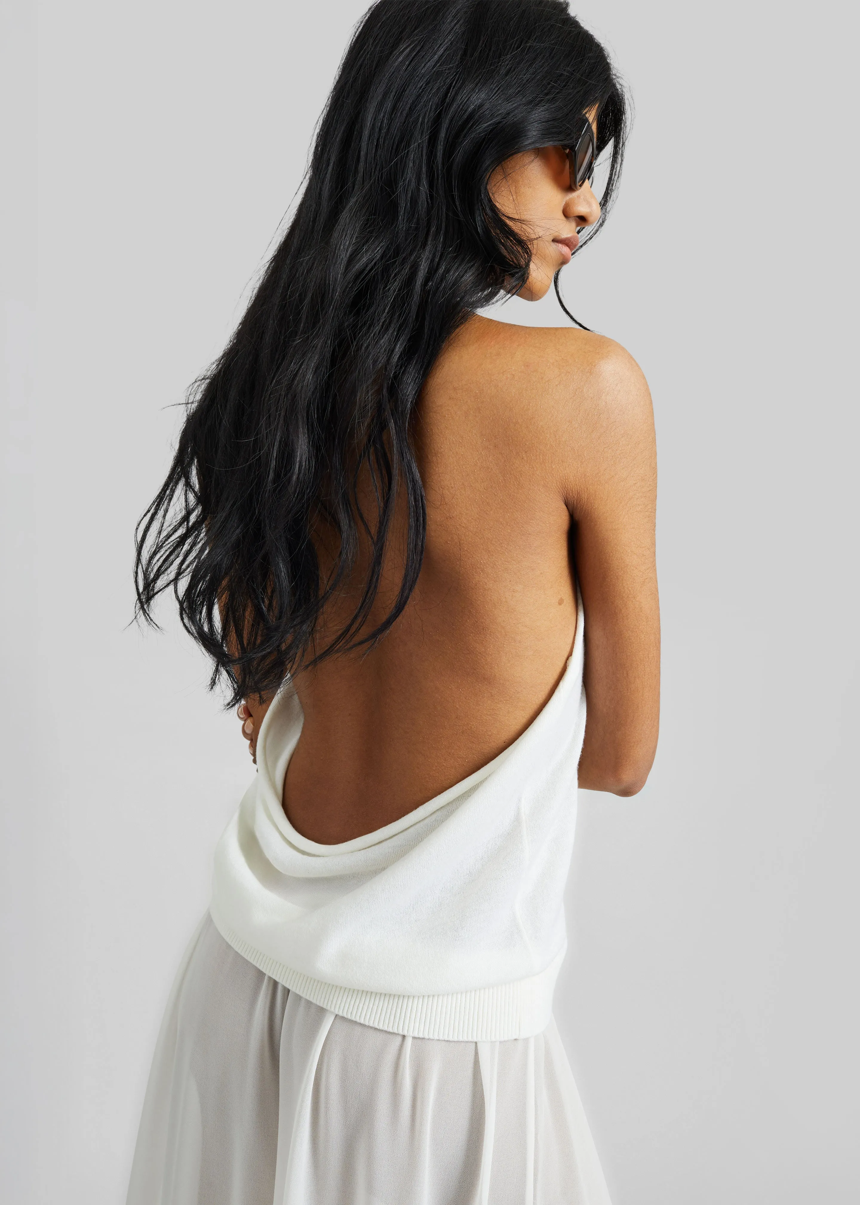 Nimi Knit Halter Top - White sold by Frankie Shop product image thumbnail 2