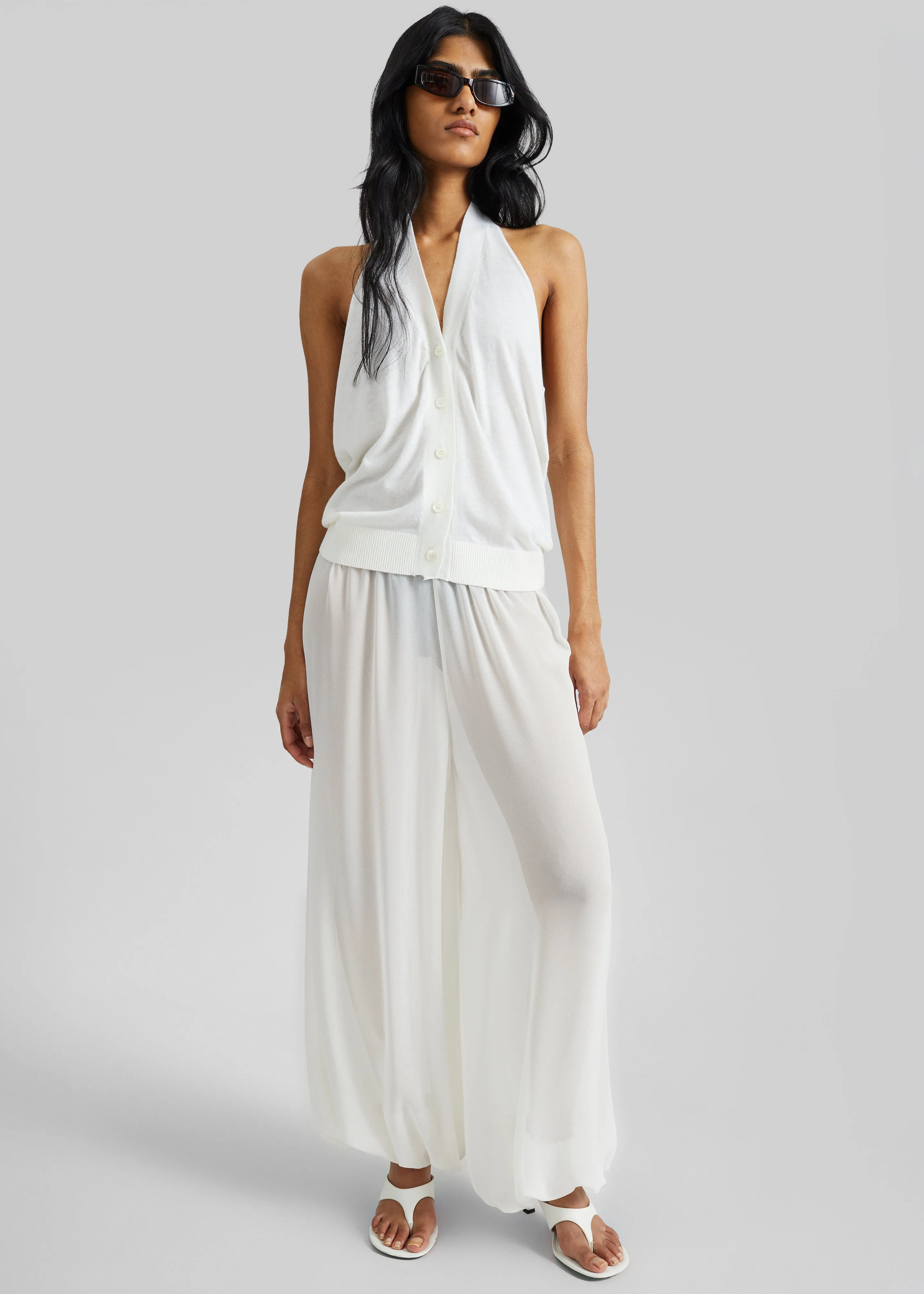 Nimi Knit Halter Top - White sold by Frankie Shop product image thumbnail 3