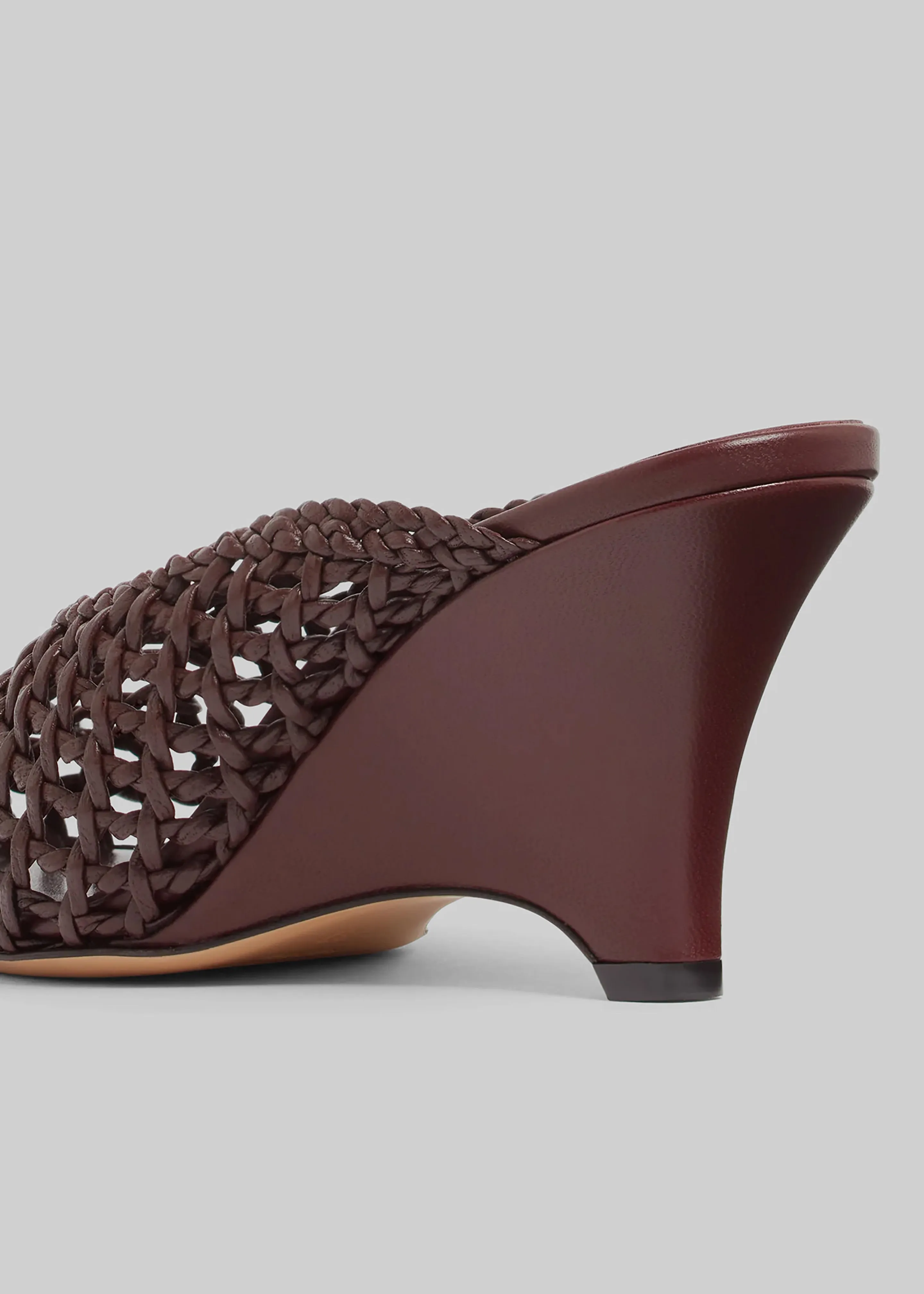 Le Monde Beryl Victoria Knotted Wedges - Burgundy sold by Frankie Shop product image thumbnail 4