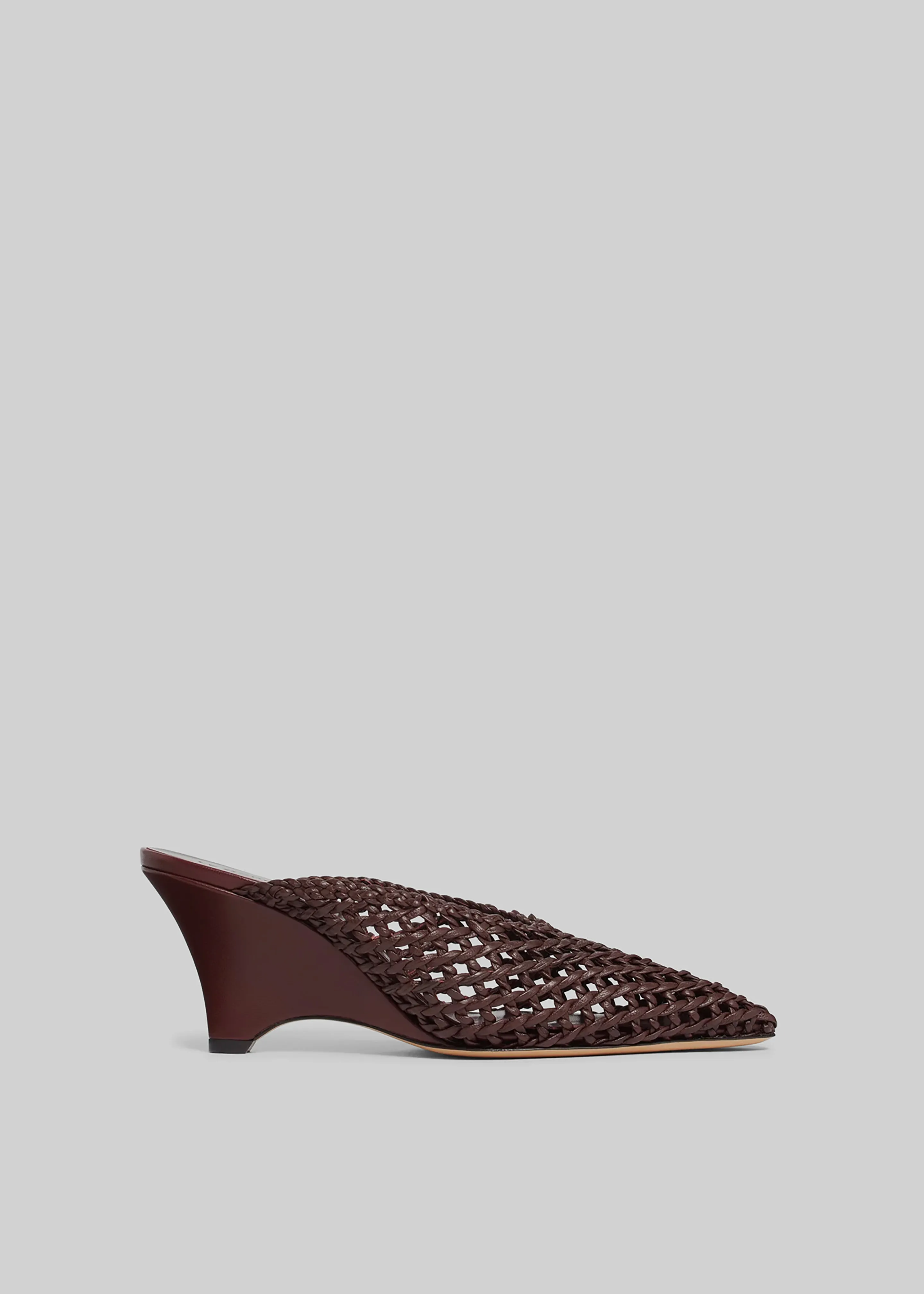 Le Monde Beryl Victoria Knotted Wedges - Burgundy sold by Frankie Shop product image thumbnail 3