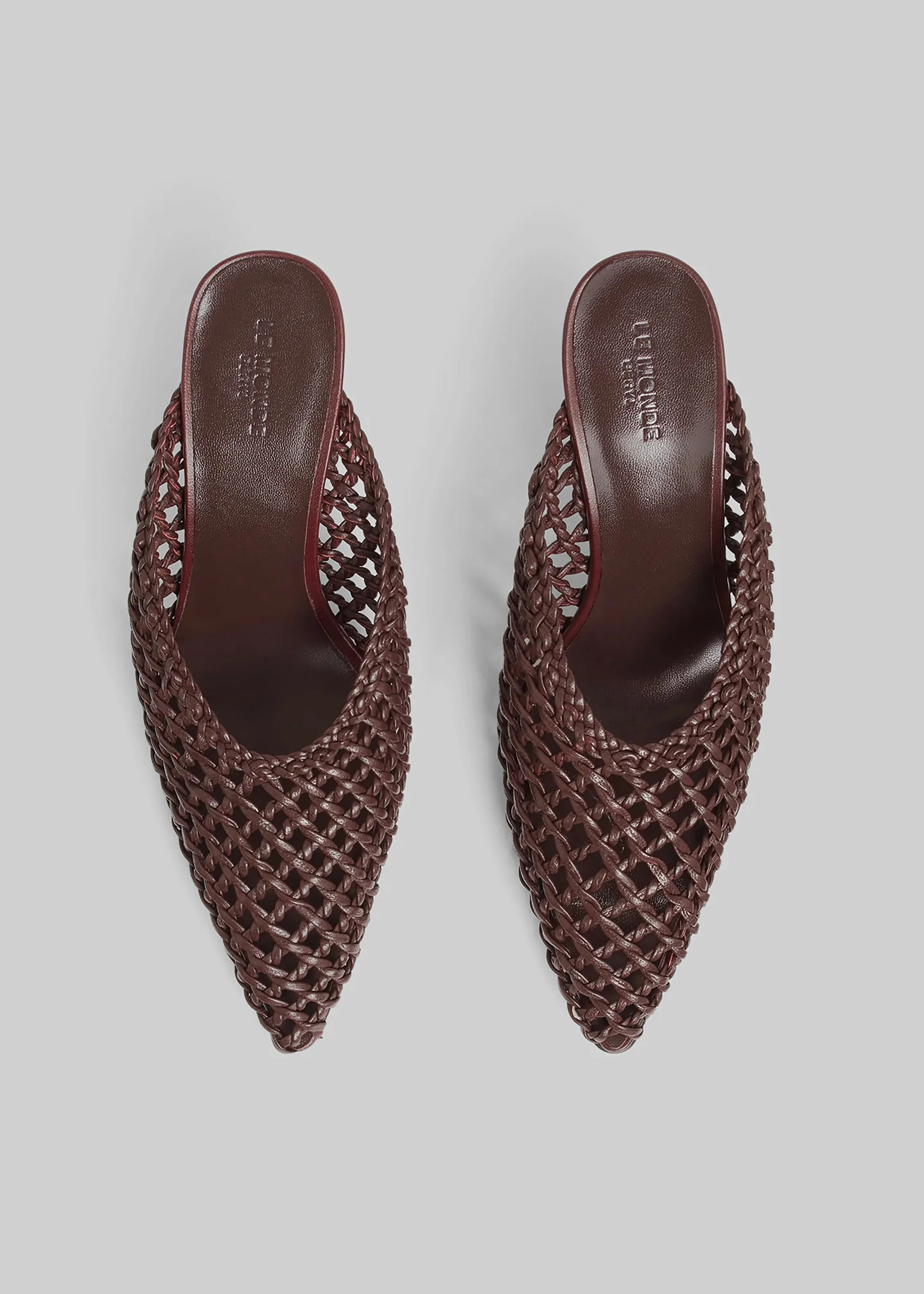 Le Monde Beryl Victoria Knotted Wedges - Burgundy sold by Frankie Shop product image thumbnail 2