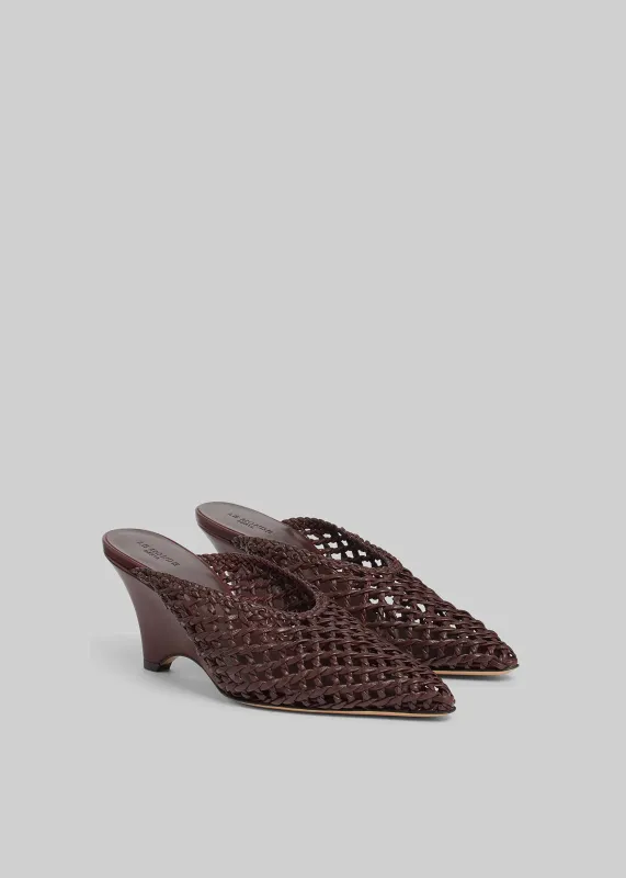 Le Monde Beryl Victoria Knotted Wedges - Burgundy made by Le Monde Beryl