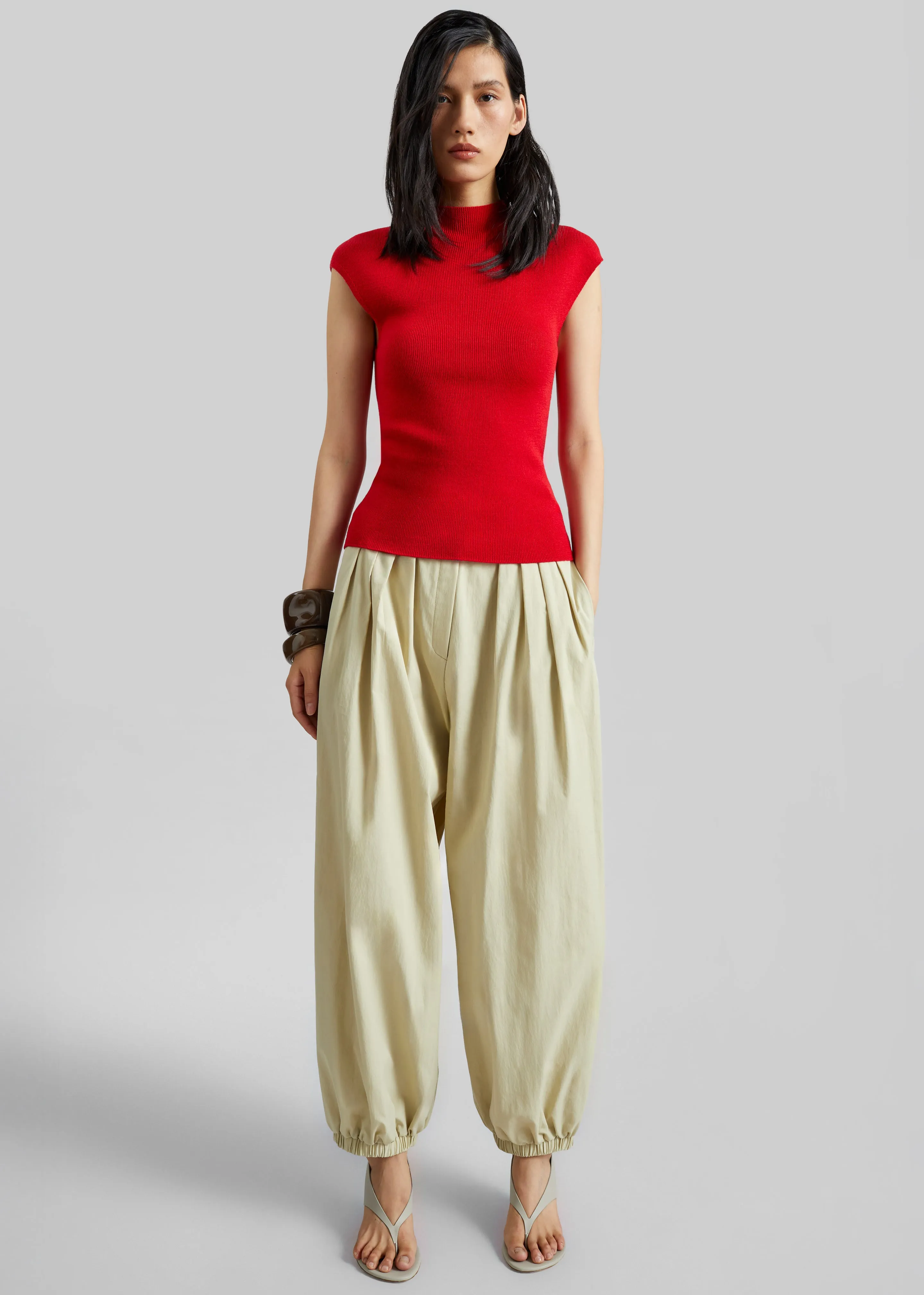 Vannes Balloon Pants - Beige sold by Frankie Shop