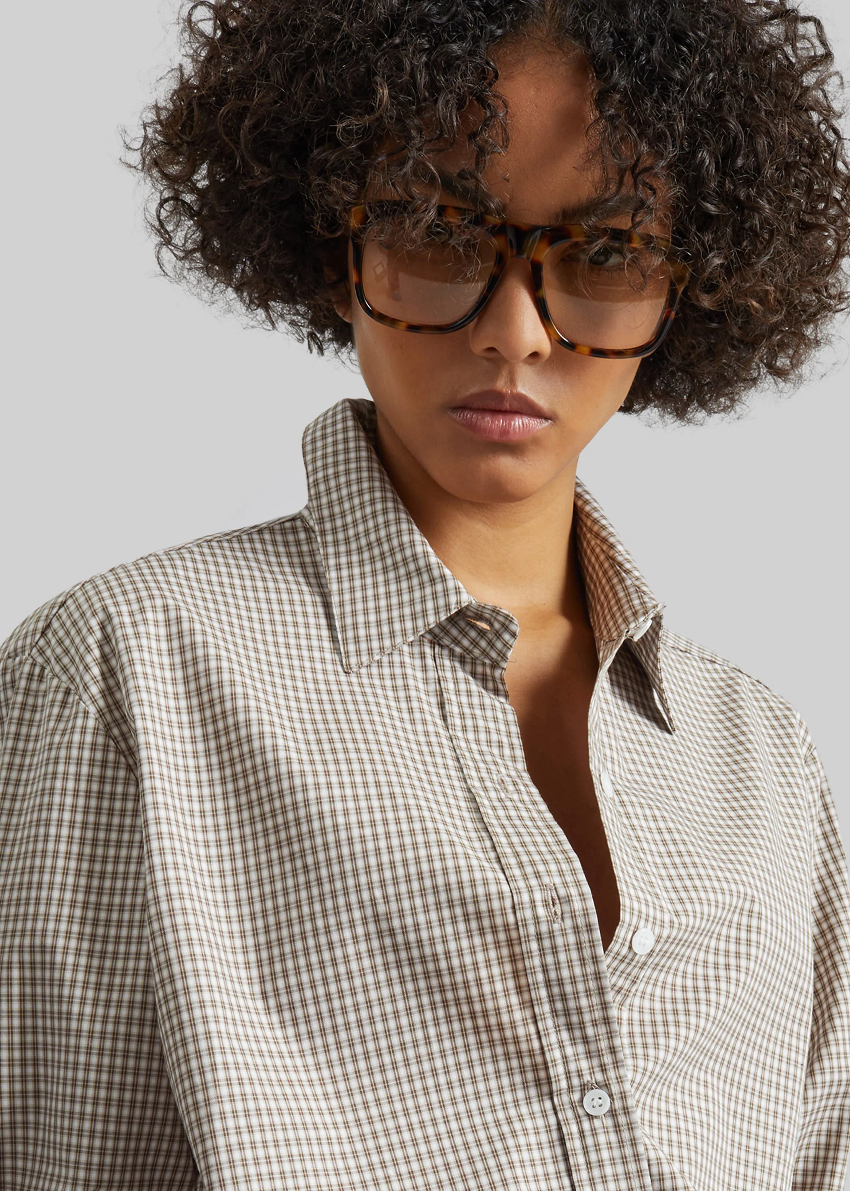 Odemira Shirt - Beige Plaid sold by Frankie Shop product image thumbnail 2