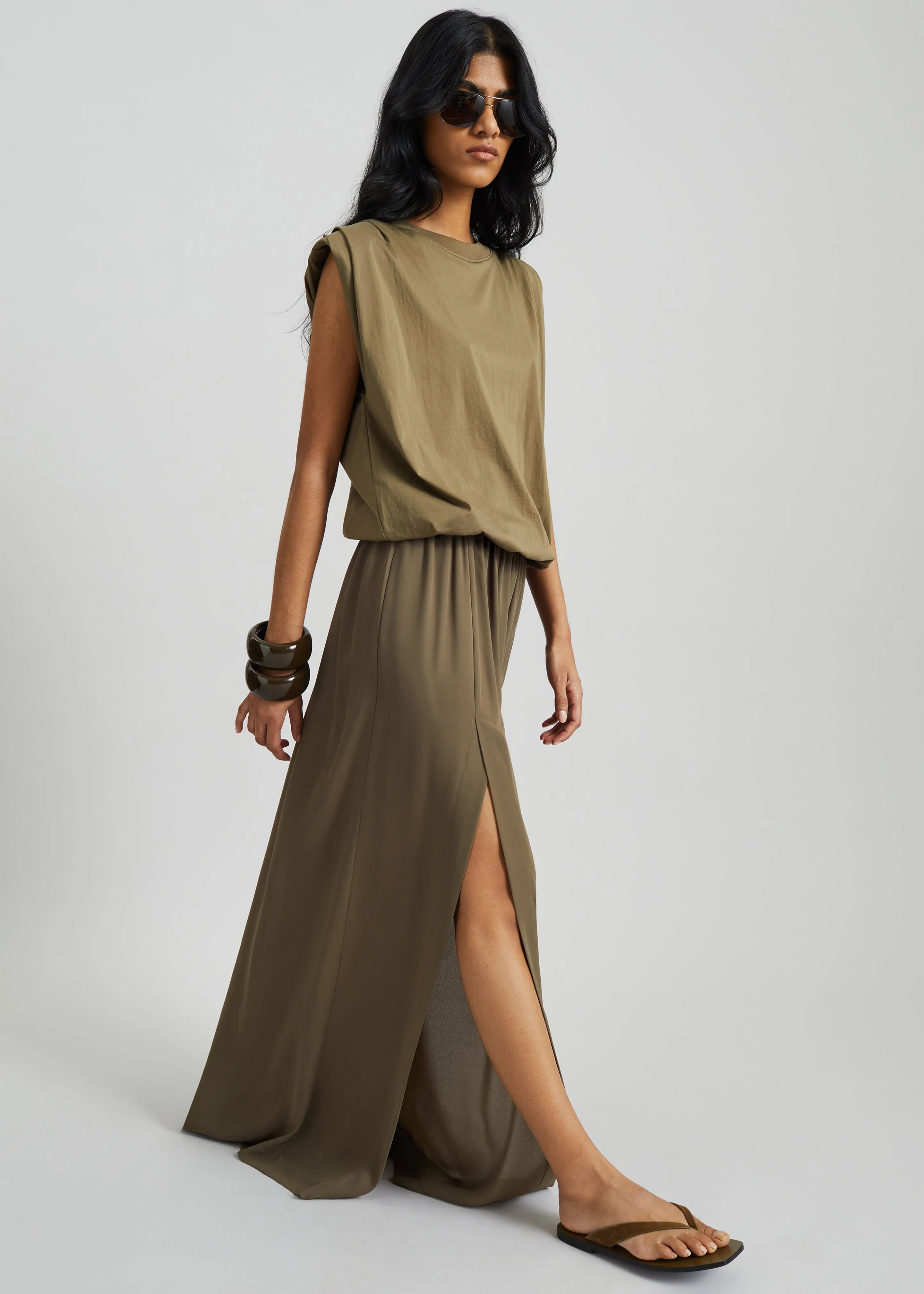 Alvor Padded Balloon Top - Olive sold by Frankie Shop product image thumbnail 4