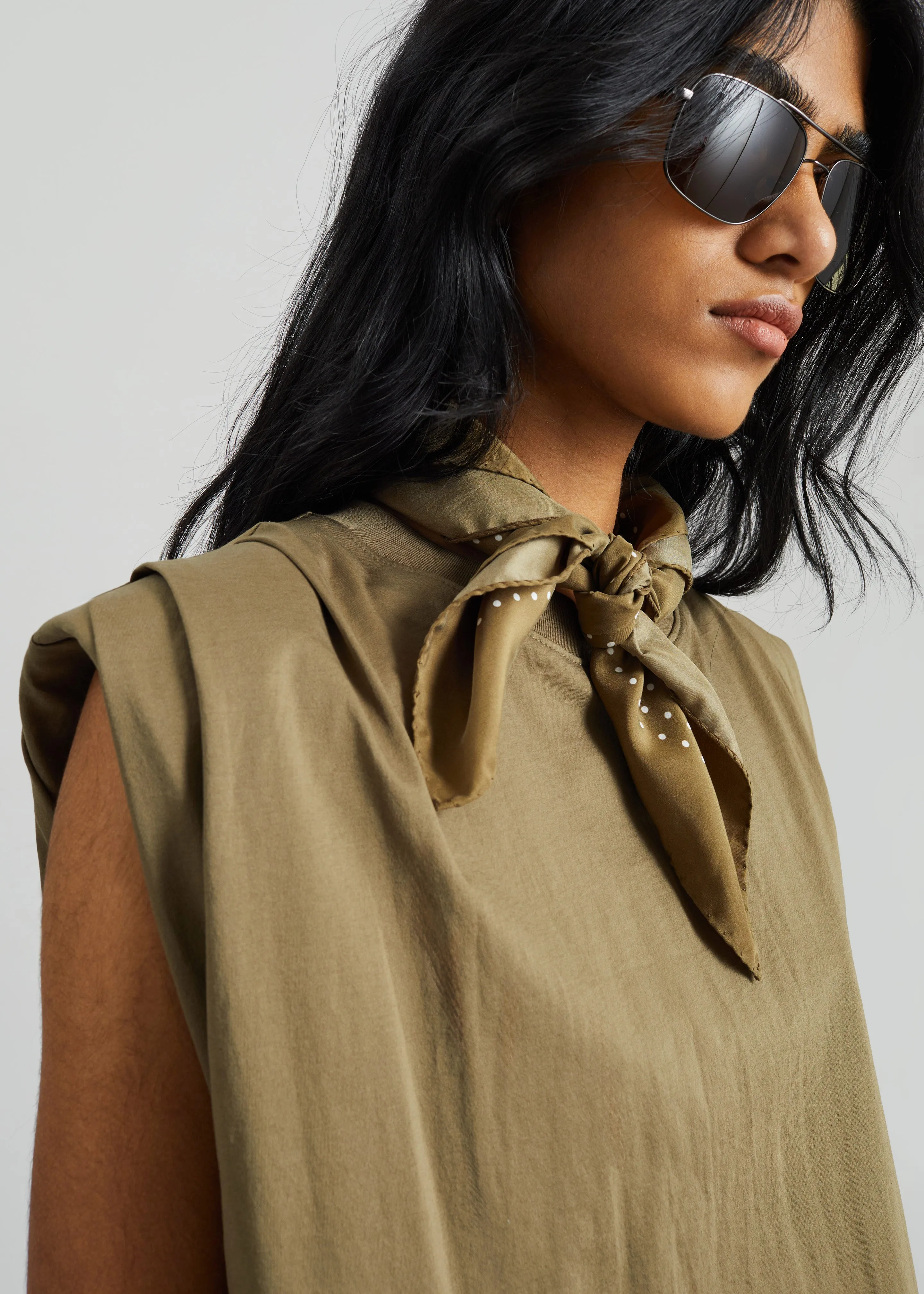 Alvor Padded Balloon Top - Olive sold by Frankie Shop product image thumbnail 3
