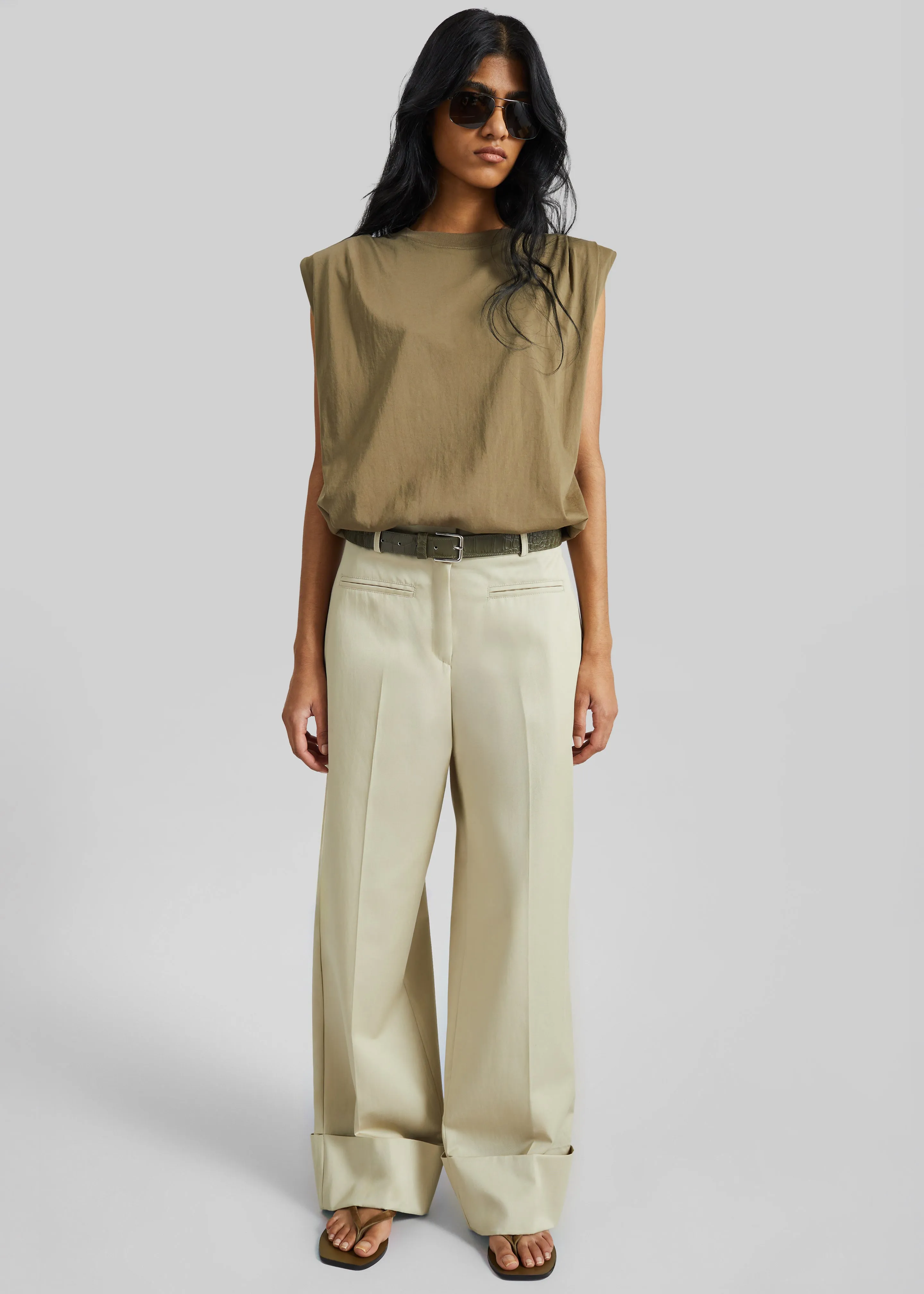 Alvor Padded Balloon Top - Olive sold by Frankie Shop product image thumbnail 5