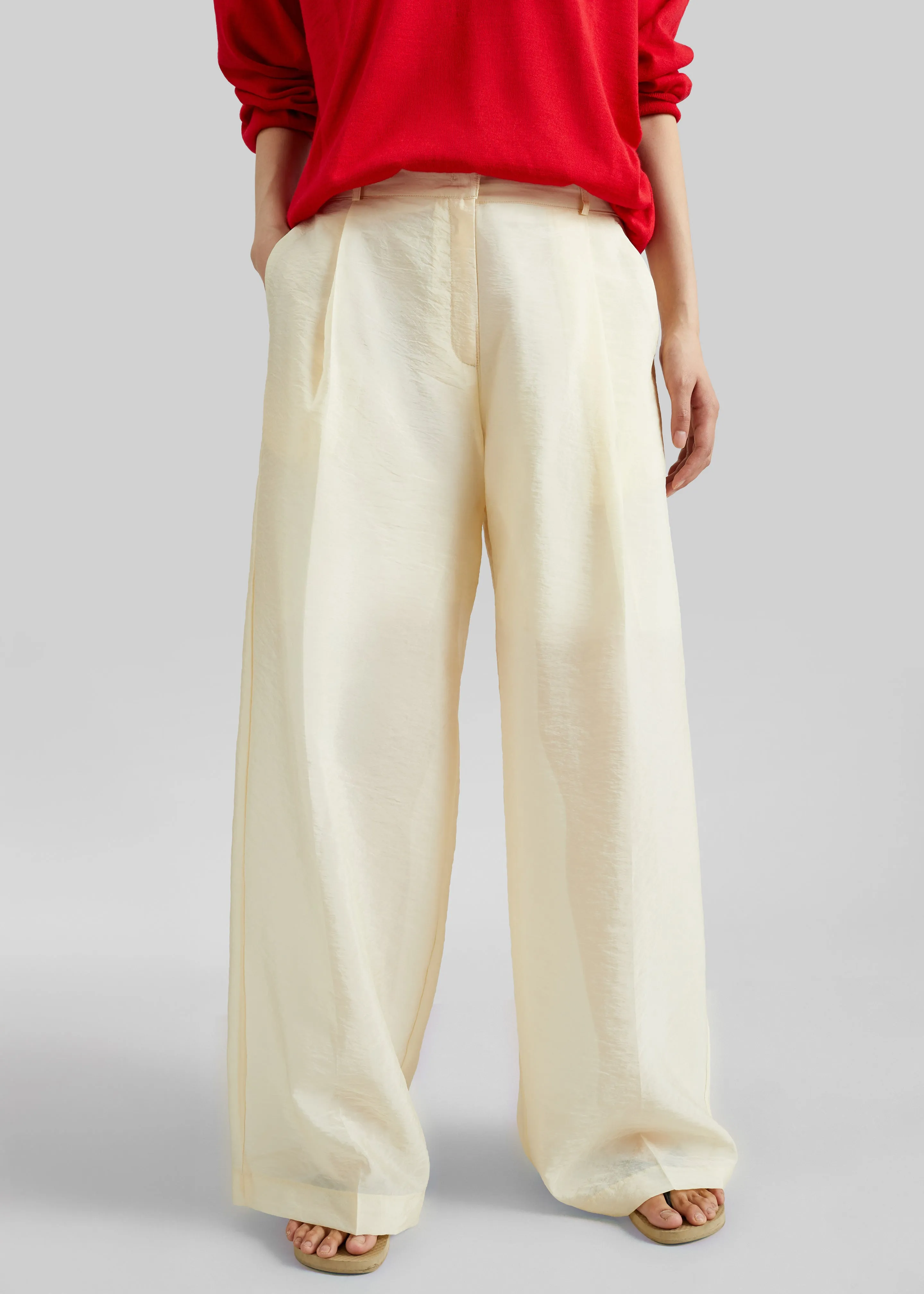 Alvito Sheer Organza Pants - Pale Yellow sold by Frankie Shop product image thumbnail 4