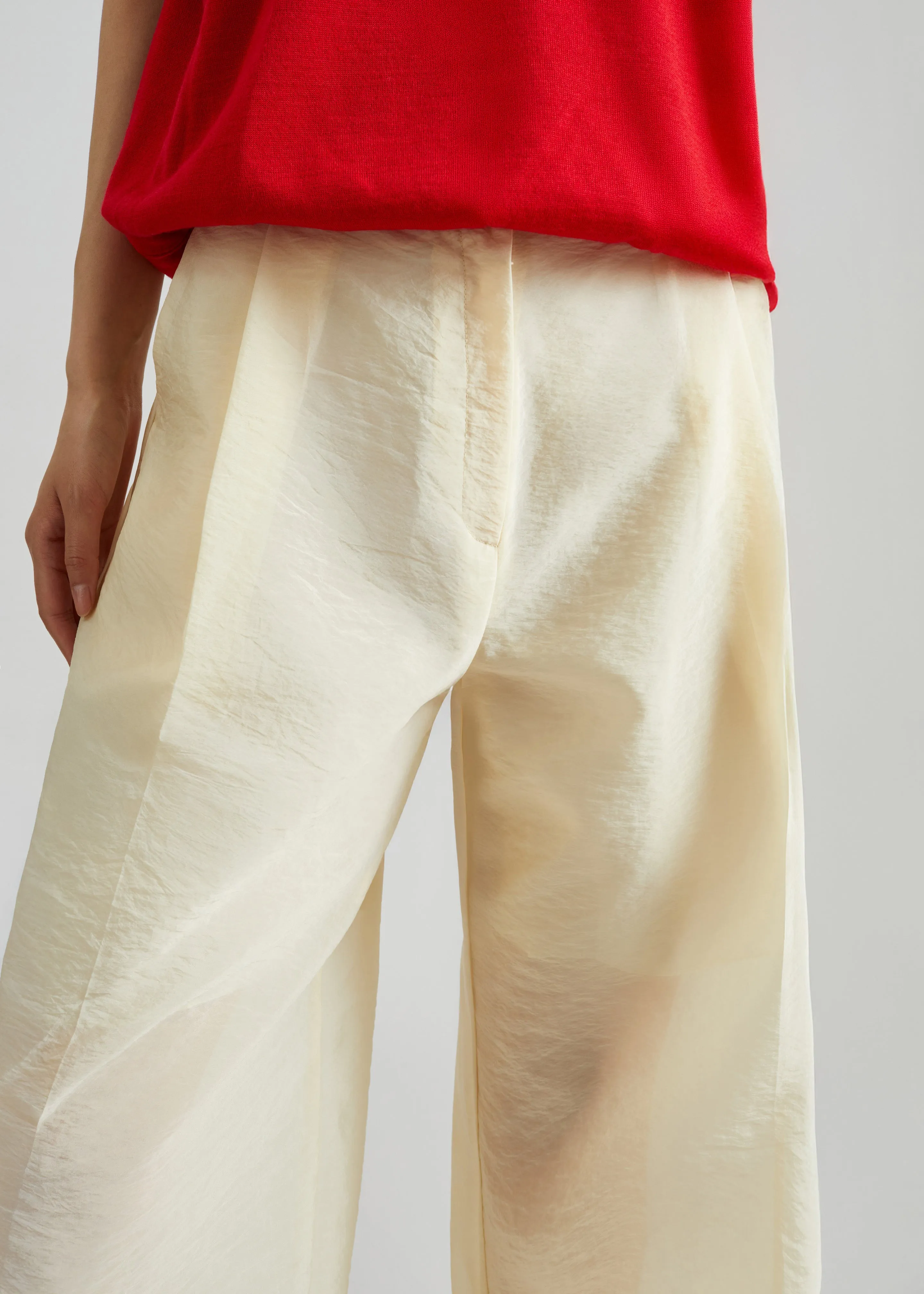 Alvito Sheer Organza Pants - Pale Yellow sold by Frankie Shop product image thumbnail 3