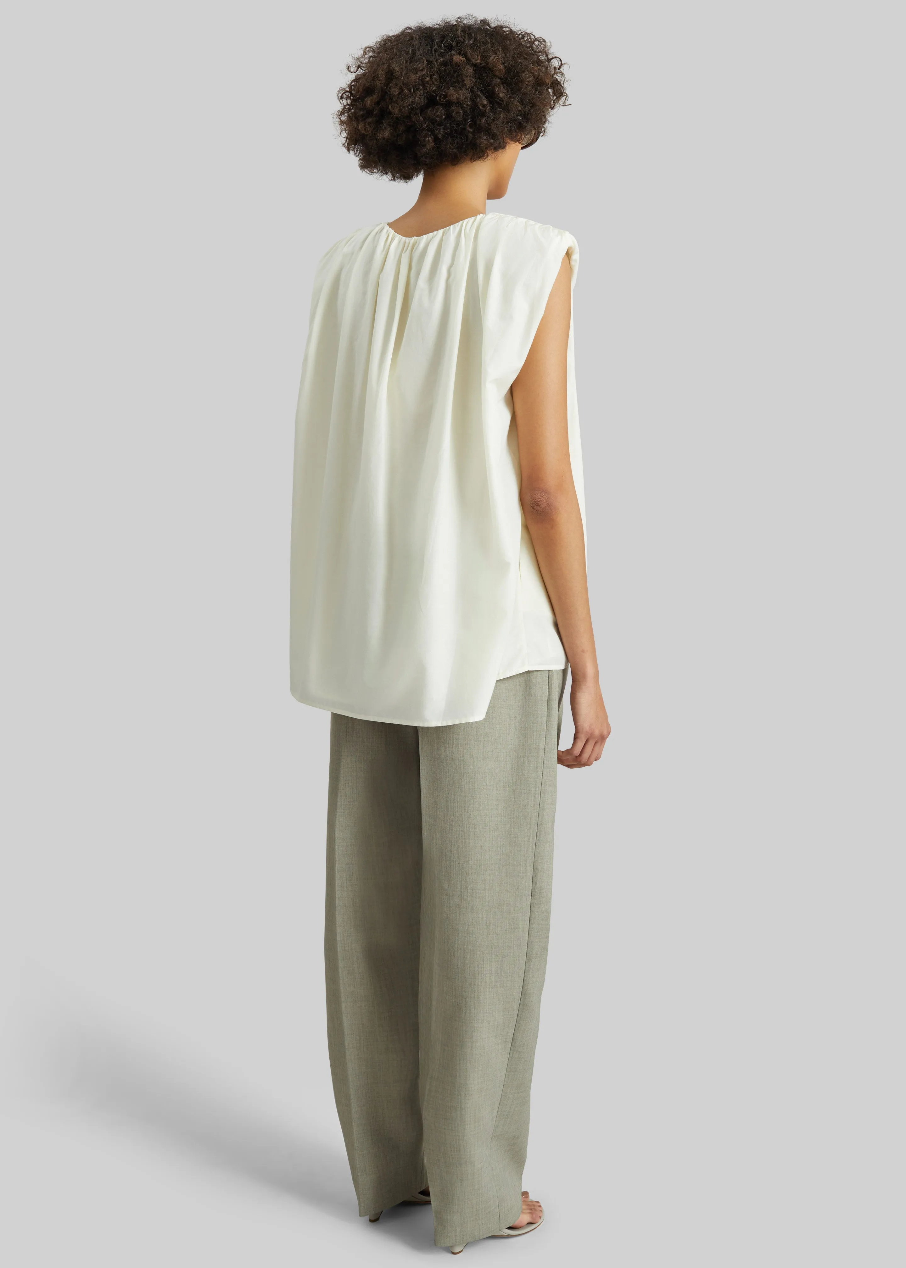Loulou de Saison Anca Gathered Blouse - Ivory sold by Frankie Shop product image thumbnail 5