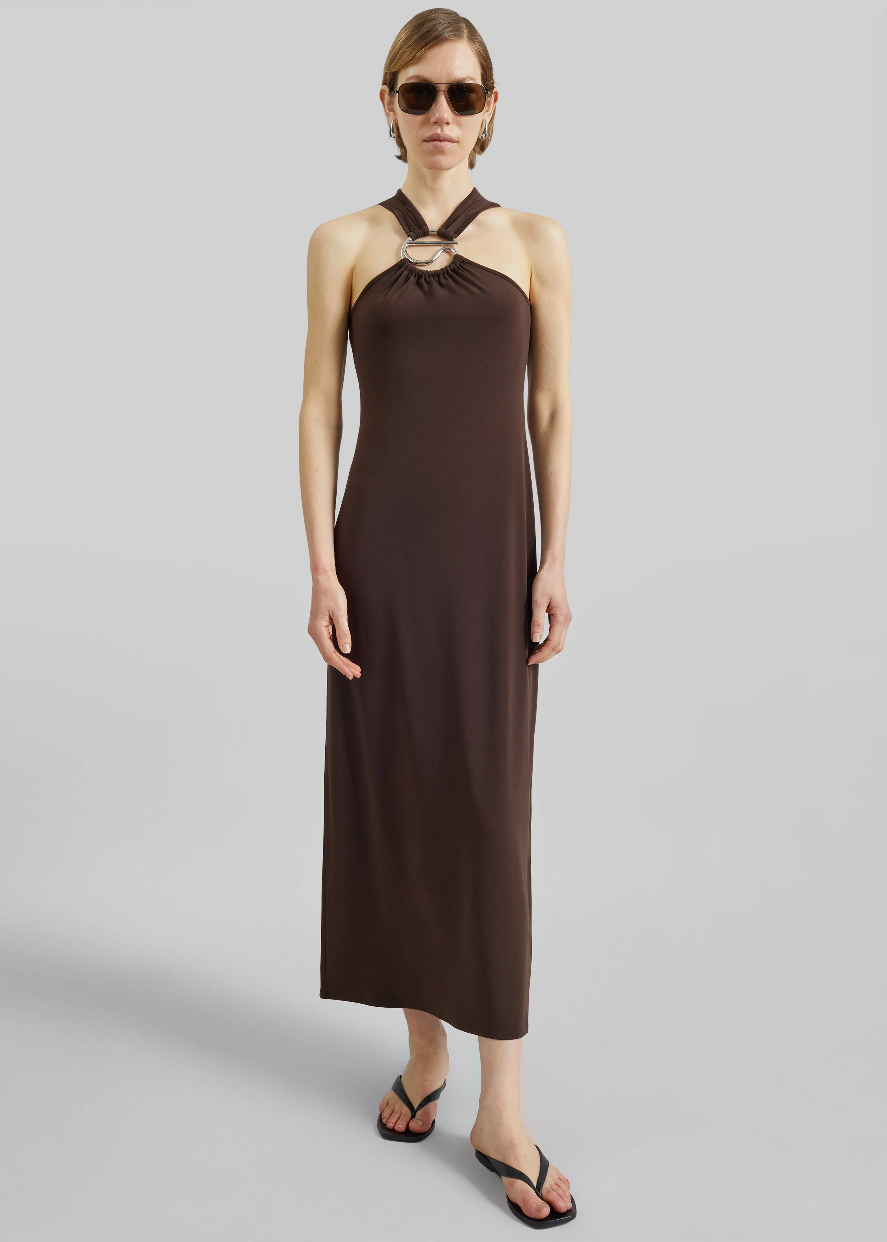 Coperni C Logo Crossed Dress - Brown sold by Frankie Shop product image thumbnail 4