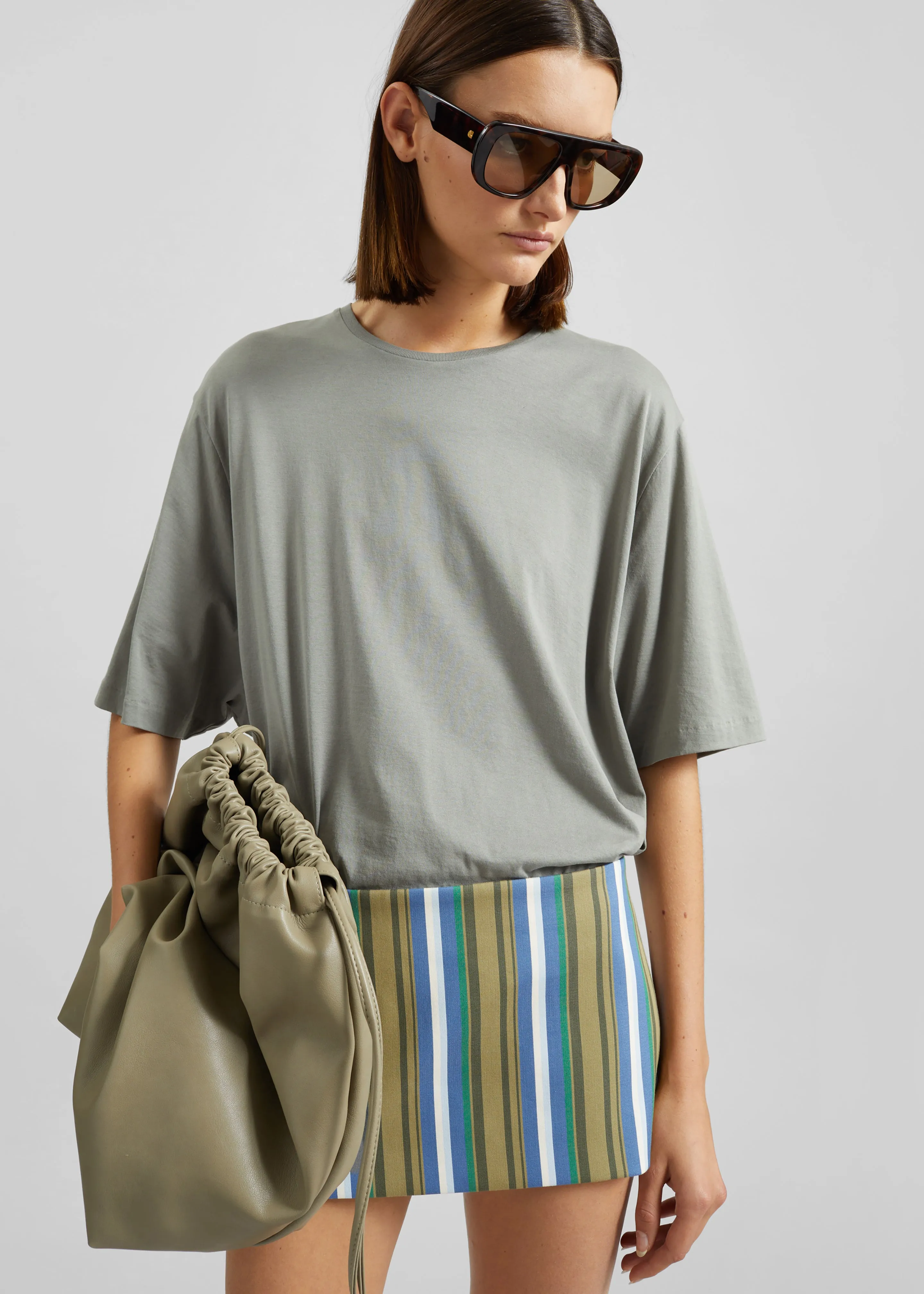 Hera Mini Skirt - Green Multi Stripe sold by Frankie Shop product image thumbnail 4