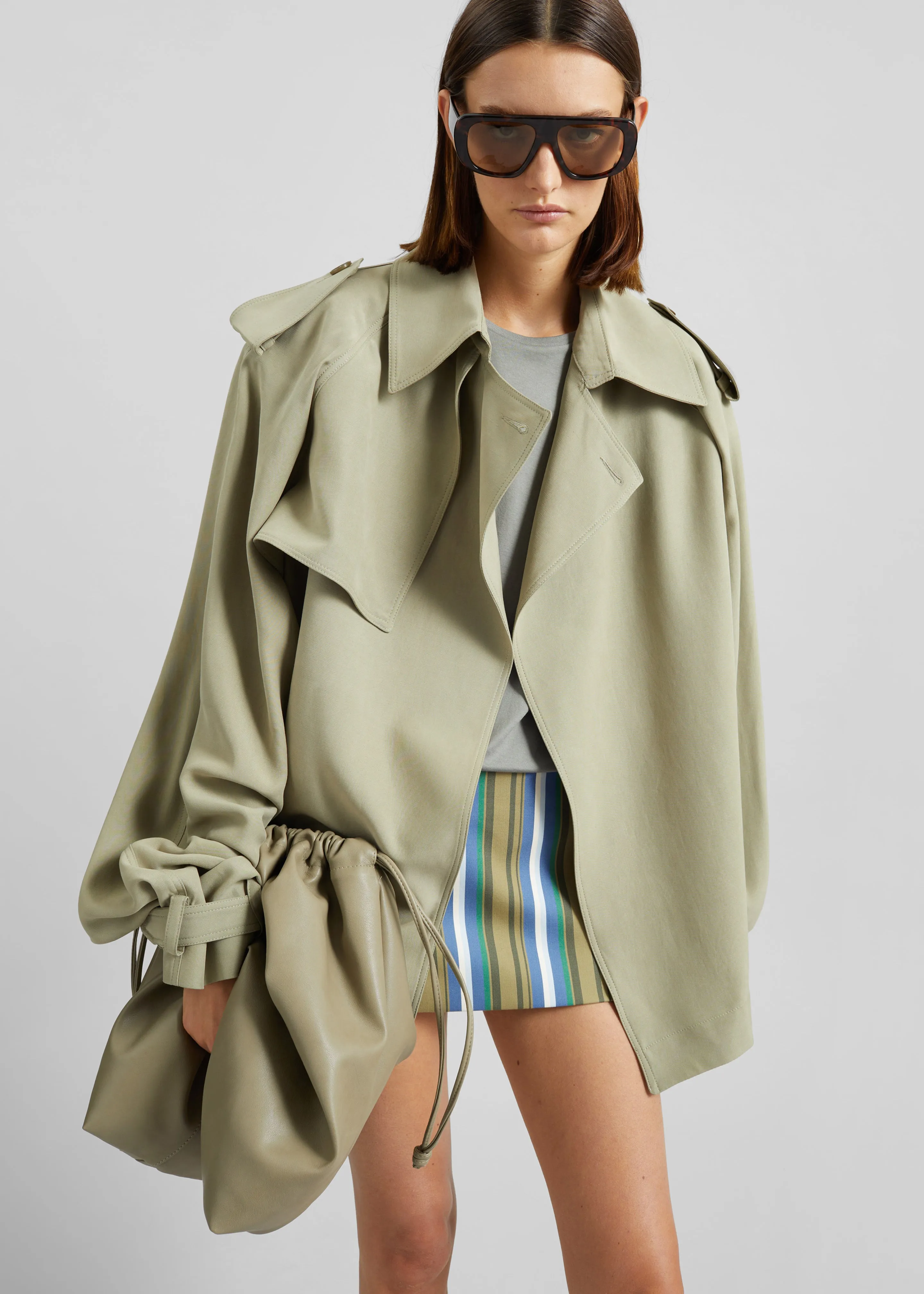 Hera Mini Skirt - Green Multi Stripe sold by Frankie Shop product image thumbnail 2