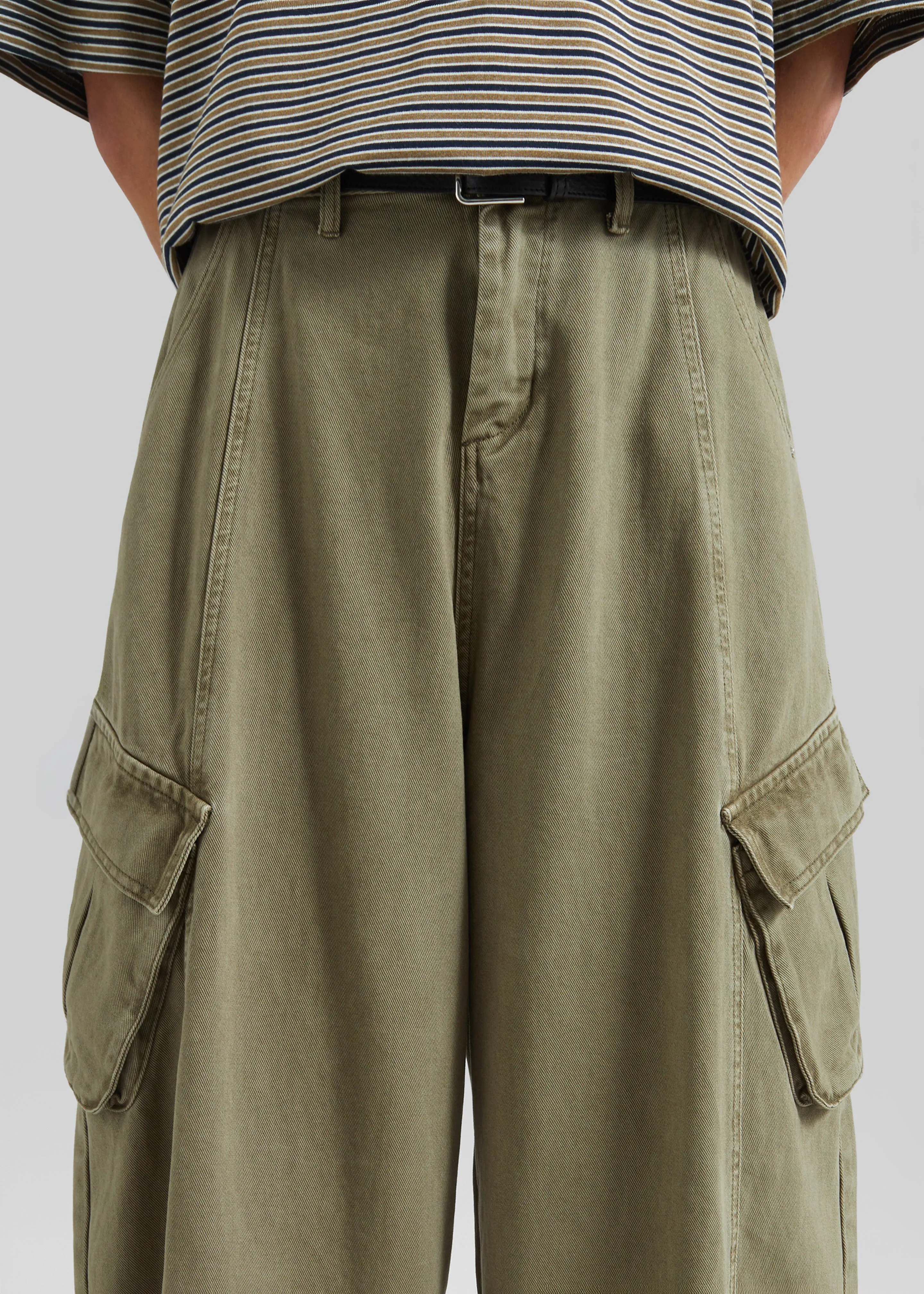 Terence Curved Cargo Pants - Pale Olive sold by Frankie Shop product image thumbnail 3