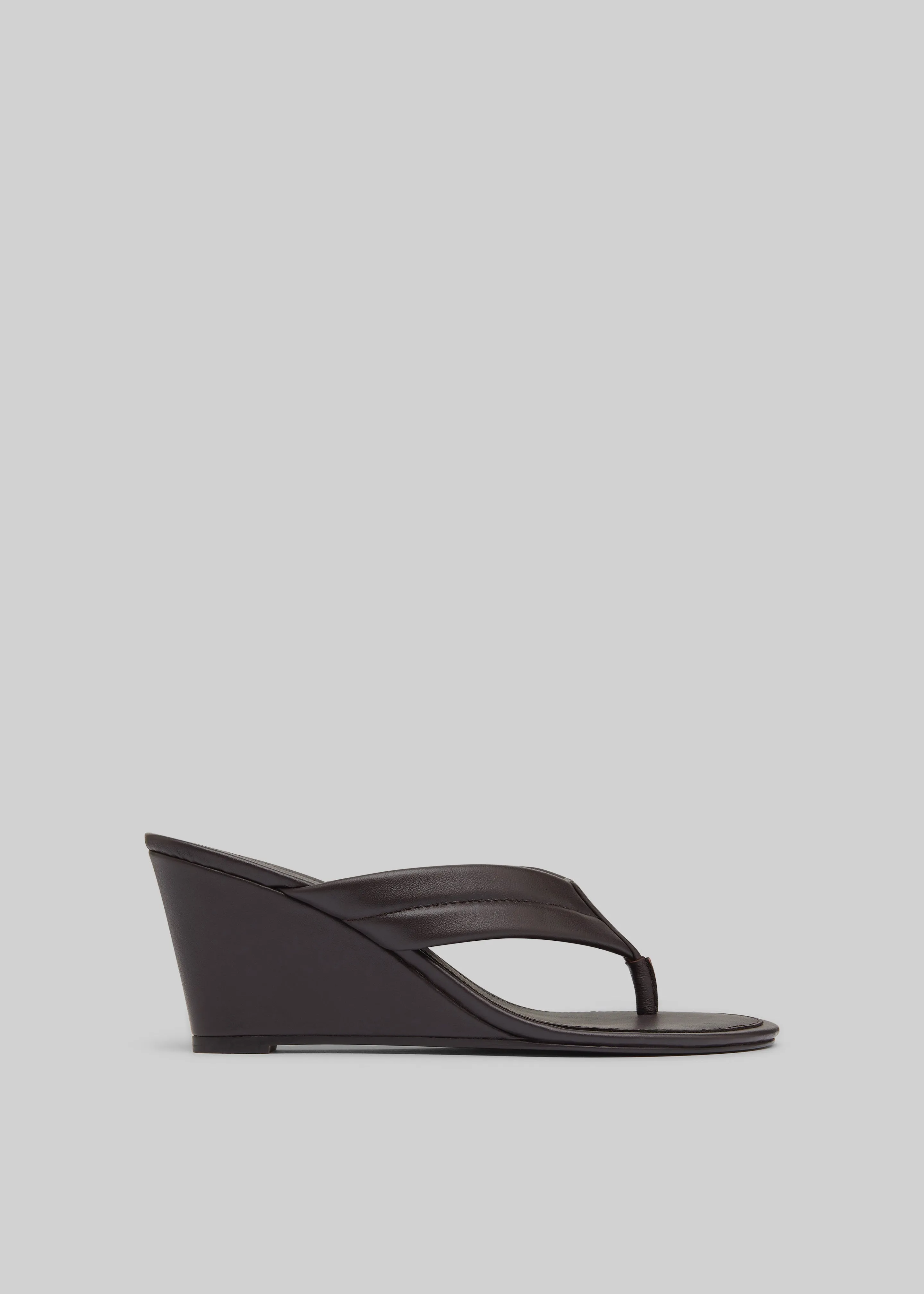 St. Agni Stitch Detail Thong Wedges - Coffee sold by Frankie Shop product image thumbnail 4