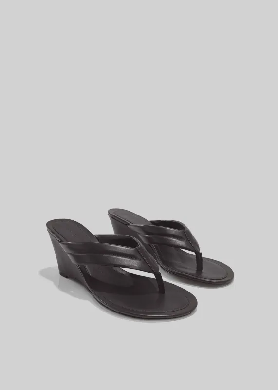 St. Agni Stitch Detail Thong Wedges - Coffee made by St. Agni