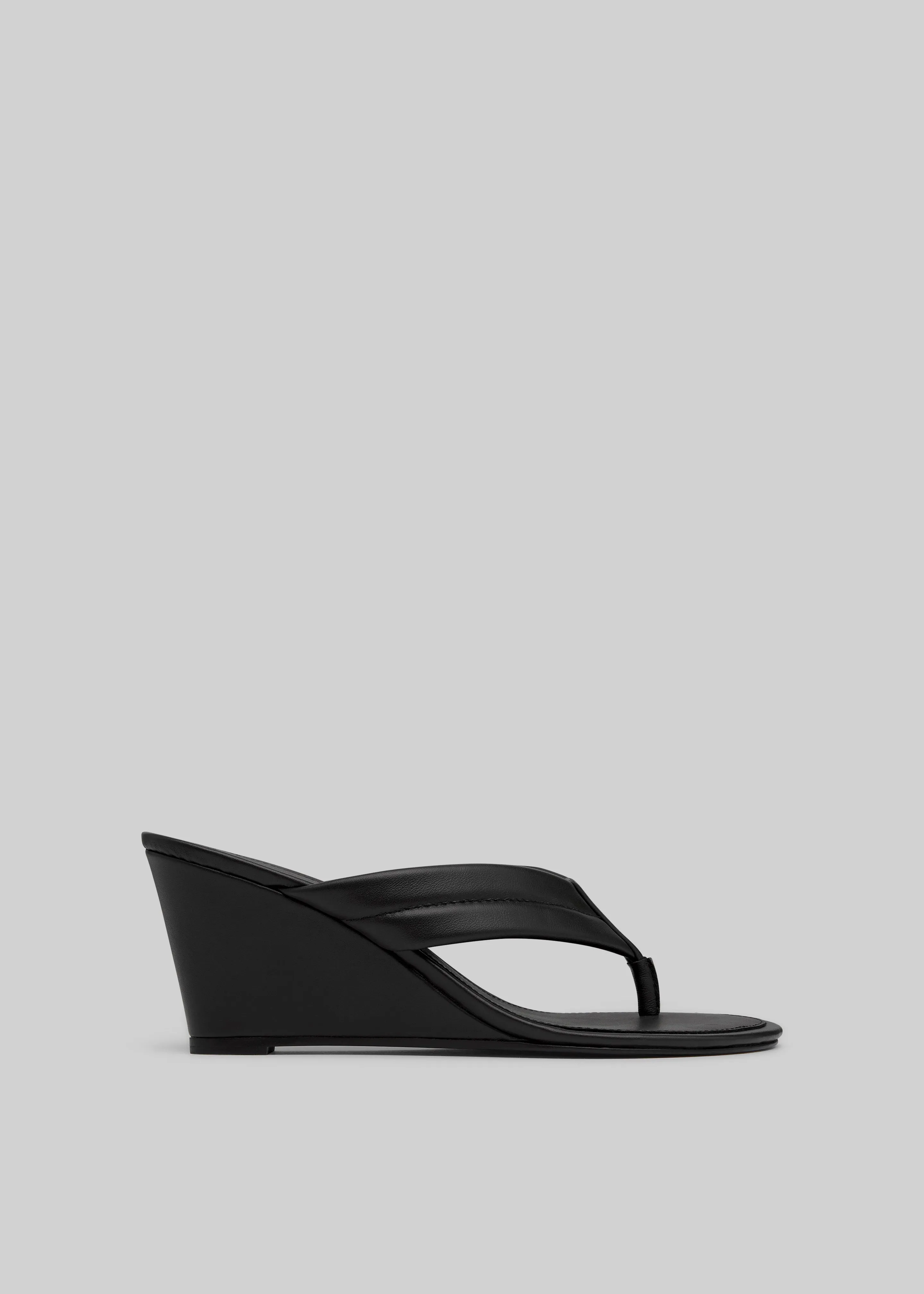 St. Agni Stitch Detail Thong Wedges - Black sold by Frankie Shop product image thumbnail 3