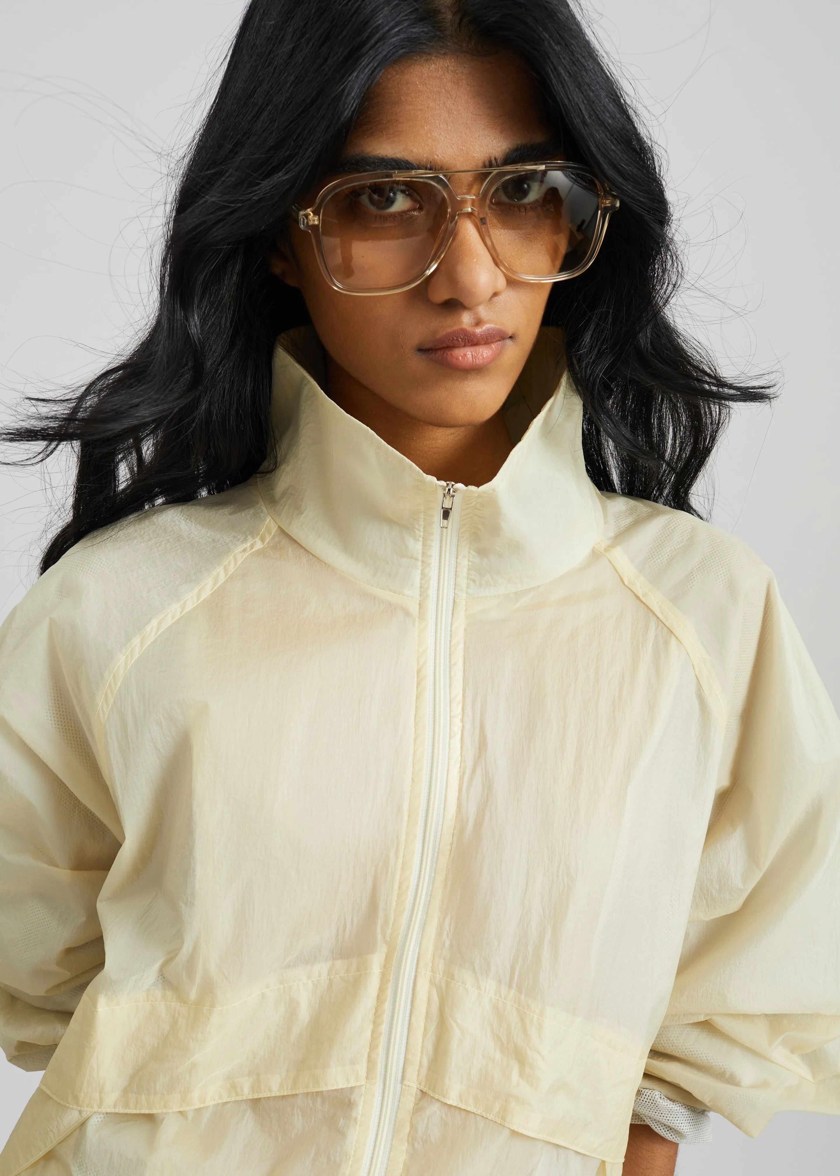 Bicos Sheer Track Jacket - Pale Yellow sold by Frankie Shop product image thumbnail 5