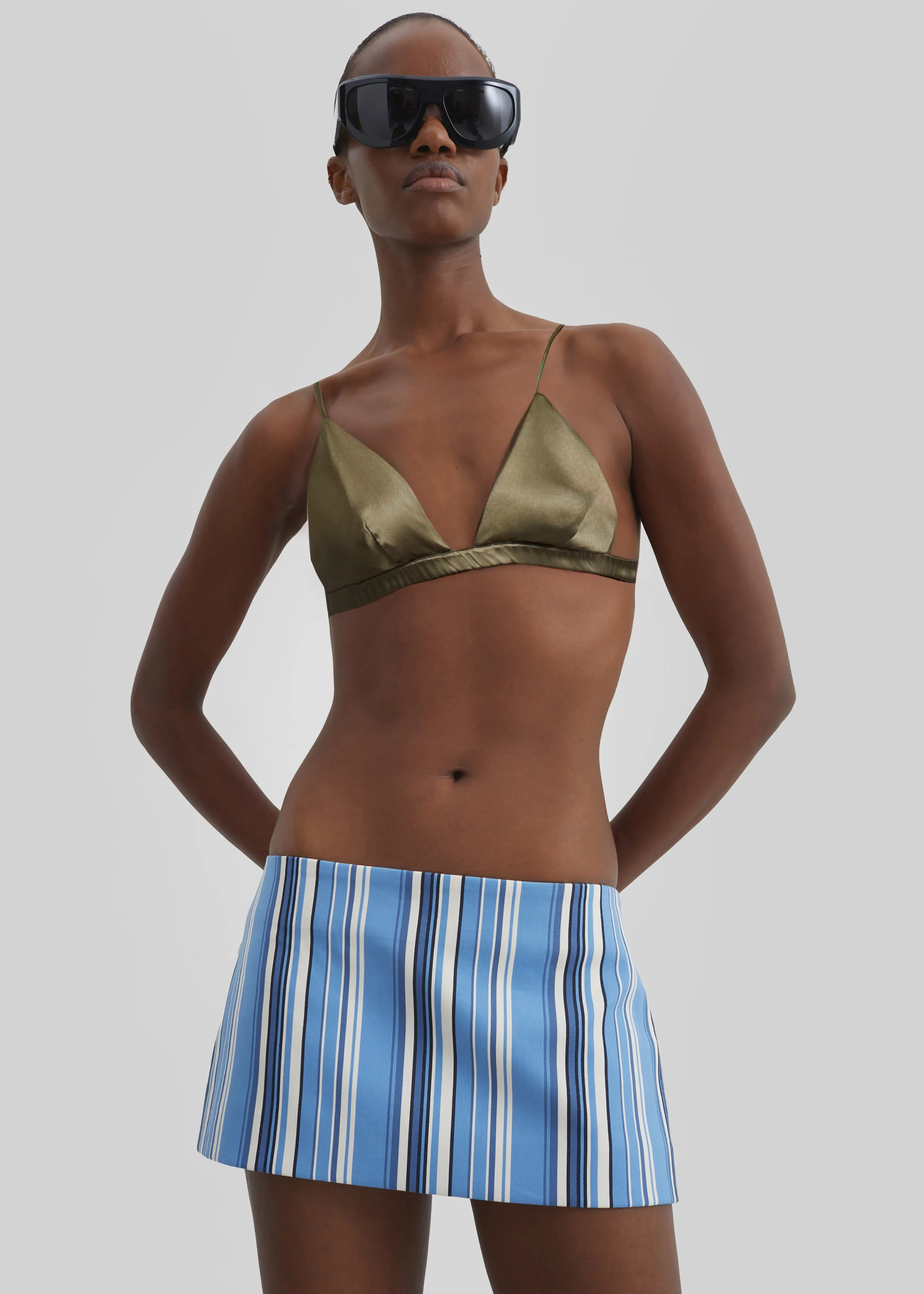 Hera Mini Skirt - Blue Multi Stripe sold by Frankie Shop product image thumbnail 4