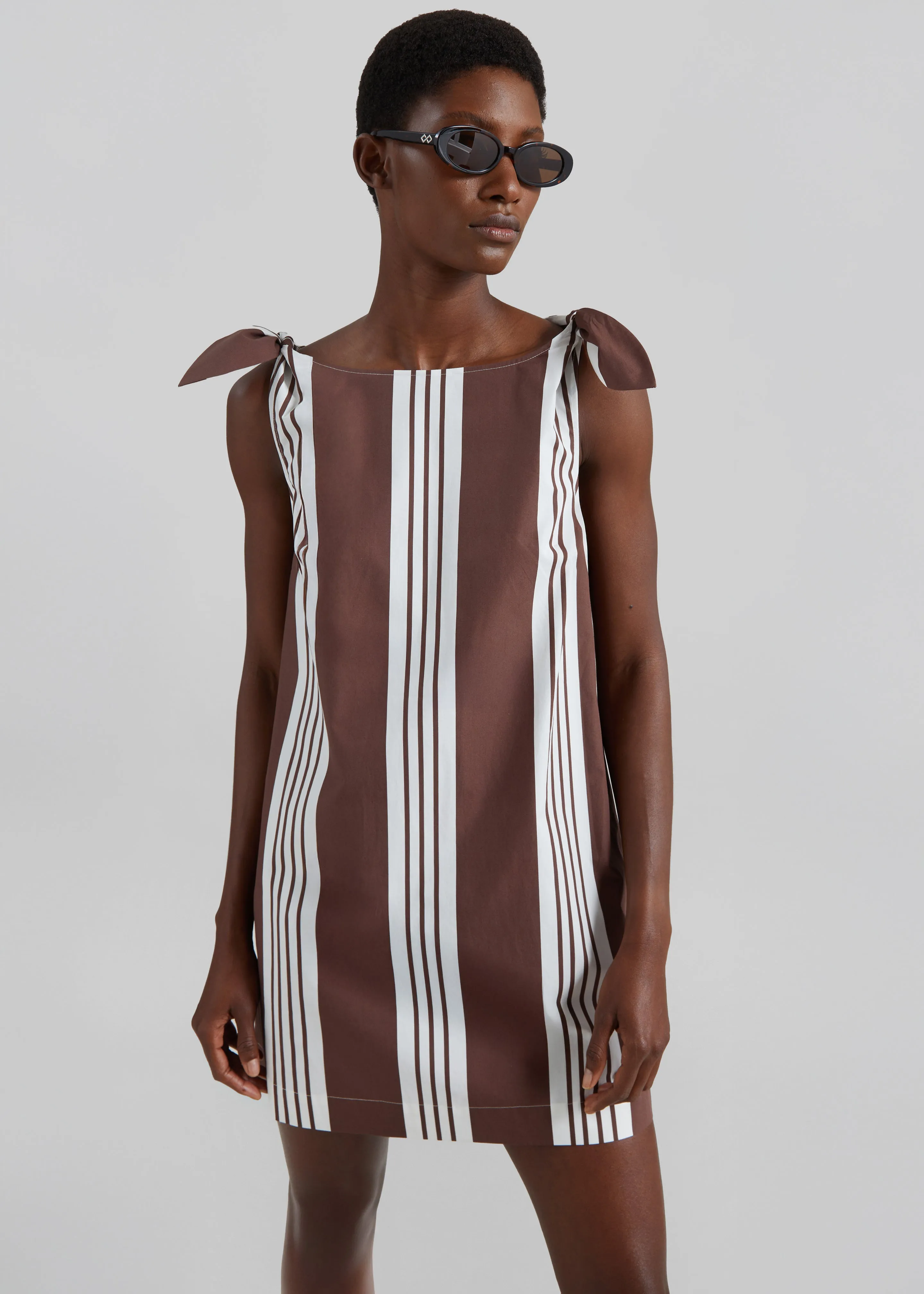 Posse Rosie Mini Dress - Choc Stripe sold by Frankie Shop