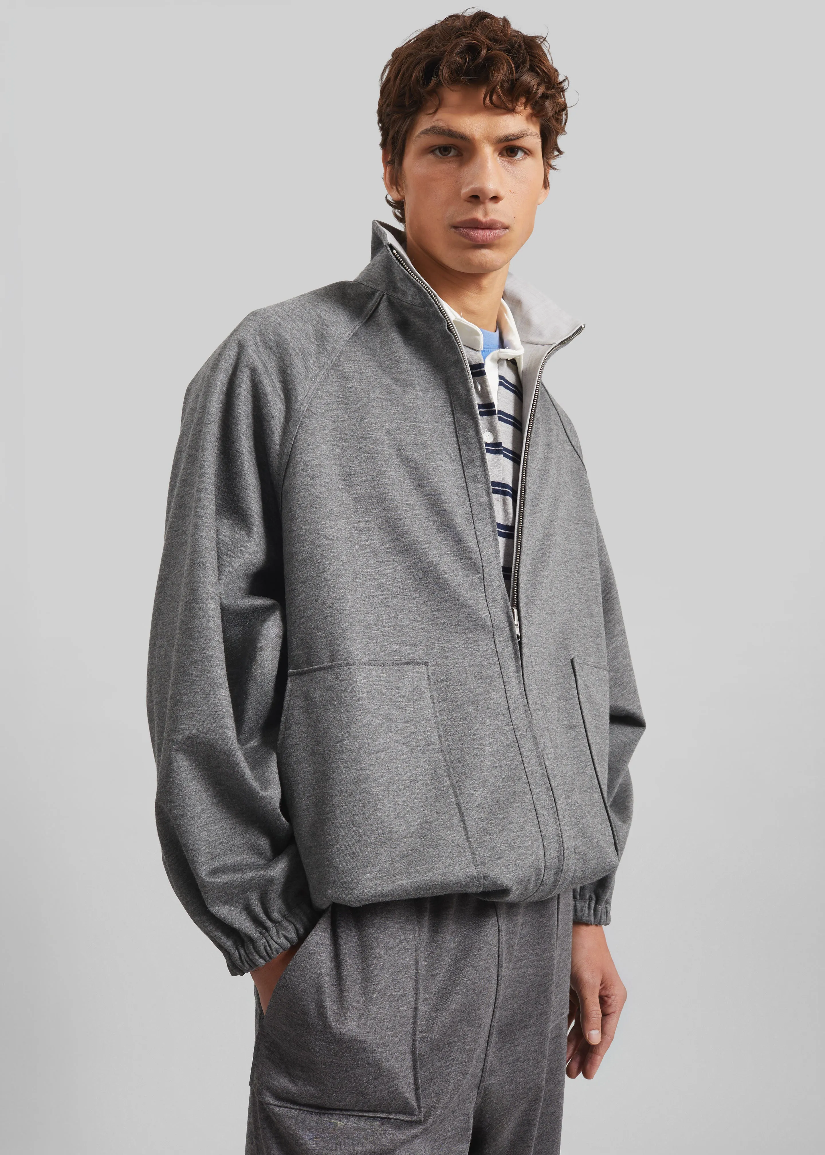 Baxter Reversible Track Jacket - Grey Melange sold by Frankie Shop product image thumbnail 3
