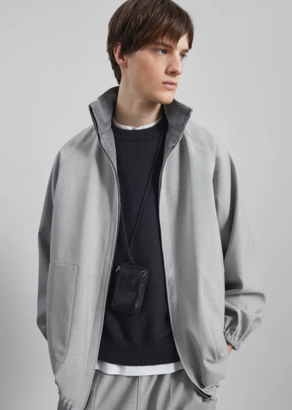 Baxter Reversible Track Jacket - Grey Melange made by Frankie Shop