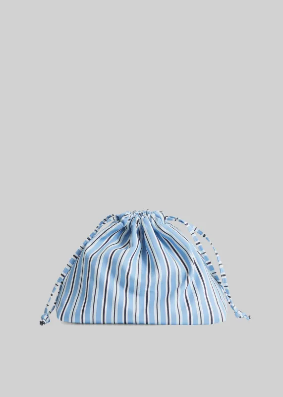 Morgan Small Pouch - Blue Multi Stripe made by Frankie Shop