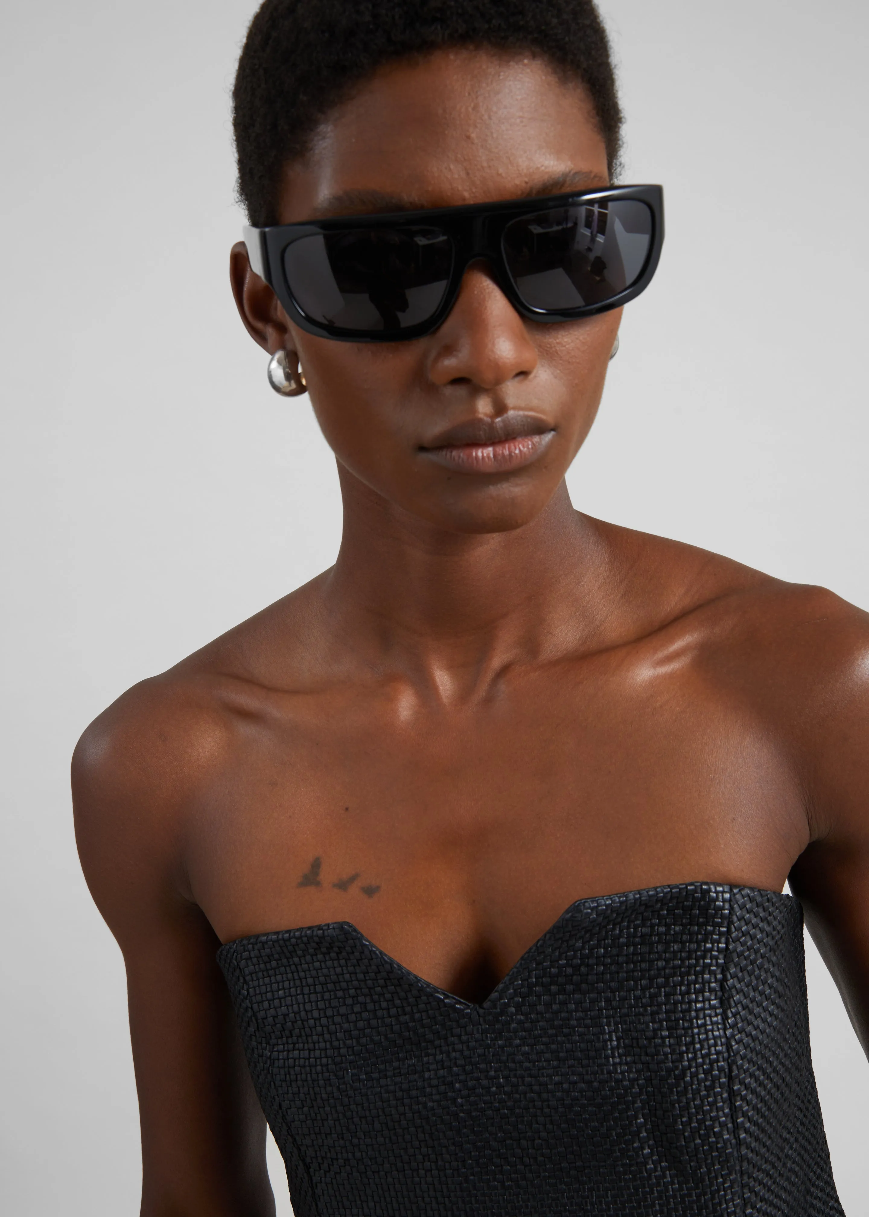 St. Agni Woven Leather Strapless Bodice - Black sold by Frankie Shop product image thumbnail 5