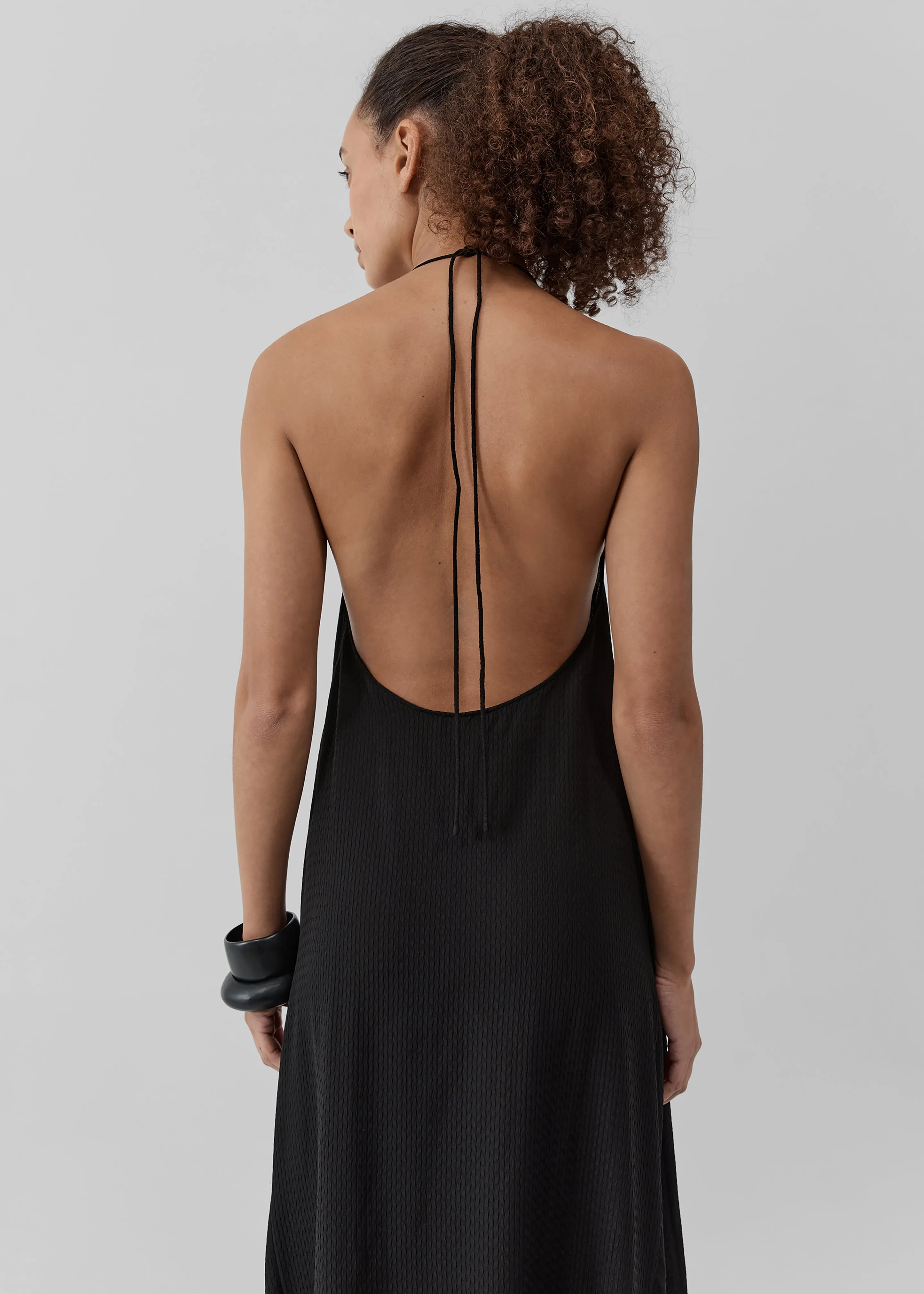 St. Agni Textured Weave Halter Dress - Black sold by Frankie Shop product image thumbnail 2