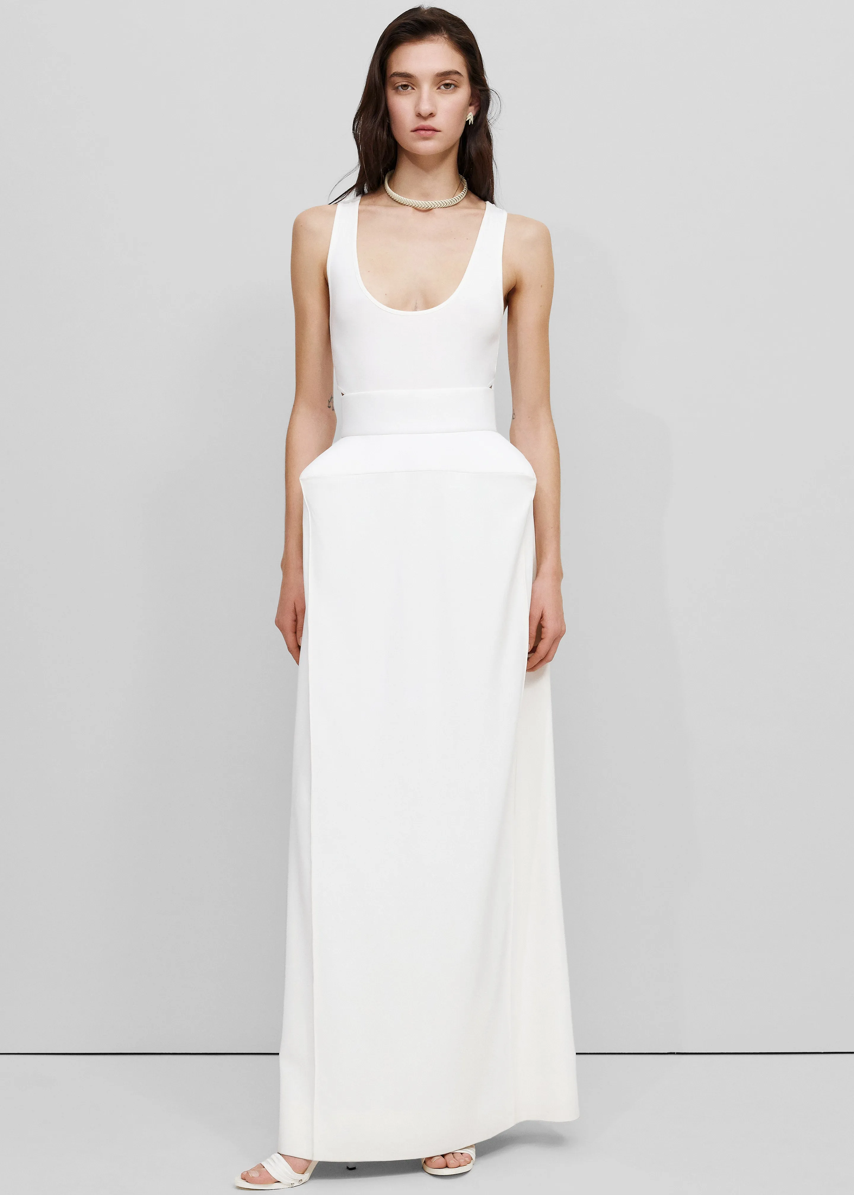 Bevza Structured Skirt - Ivory sold by Frankie Shop product image thumbnail 4