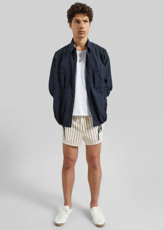 Louis Gabriel Nouchi Striped Cotton Shorts - Desert Pinstripes made by Frankie Shop
