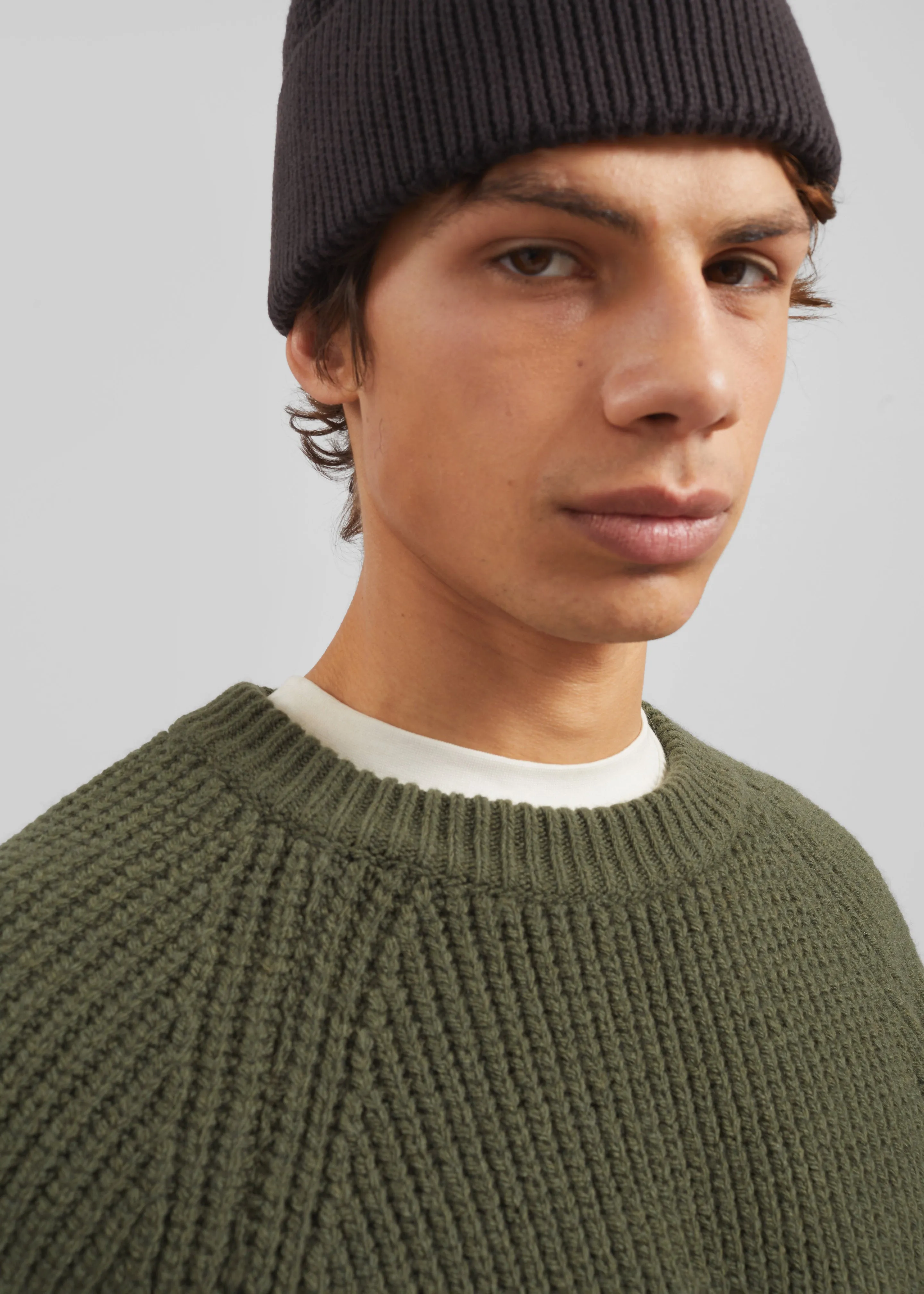 Carter Crewneck Sweater - Olive sold by Frankie Shop product image thumbnail 2