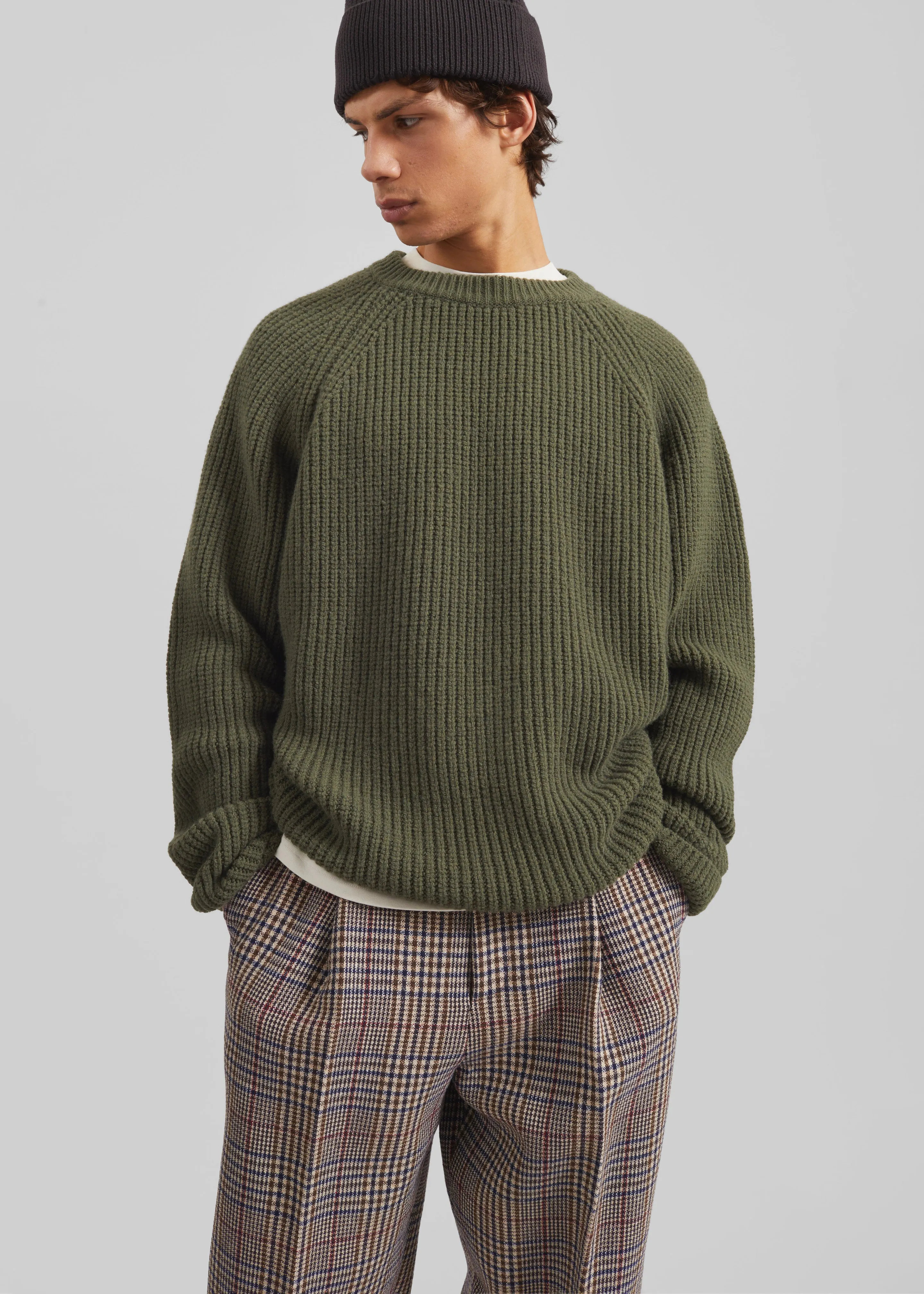Carter Crewneck Sweater - Olive sold by Frankie Shop product image thumbnail 4