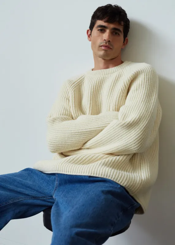 Carter Crewneck Sweater - Beige made by Frankie Shop