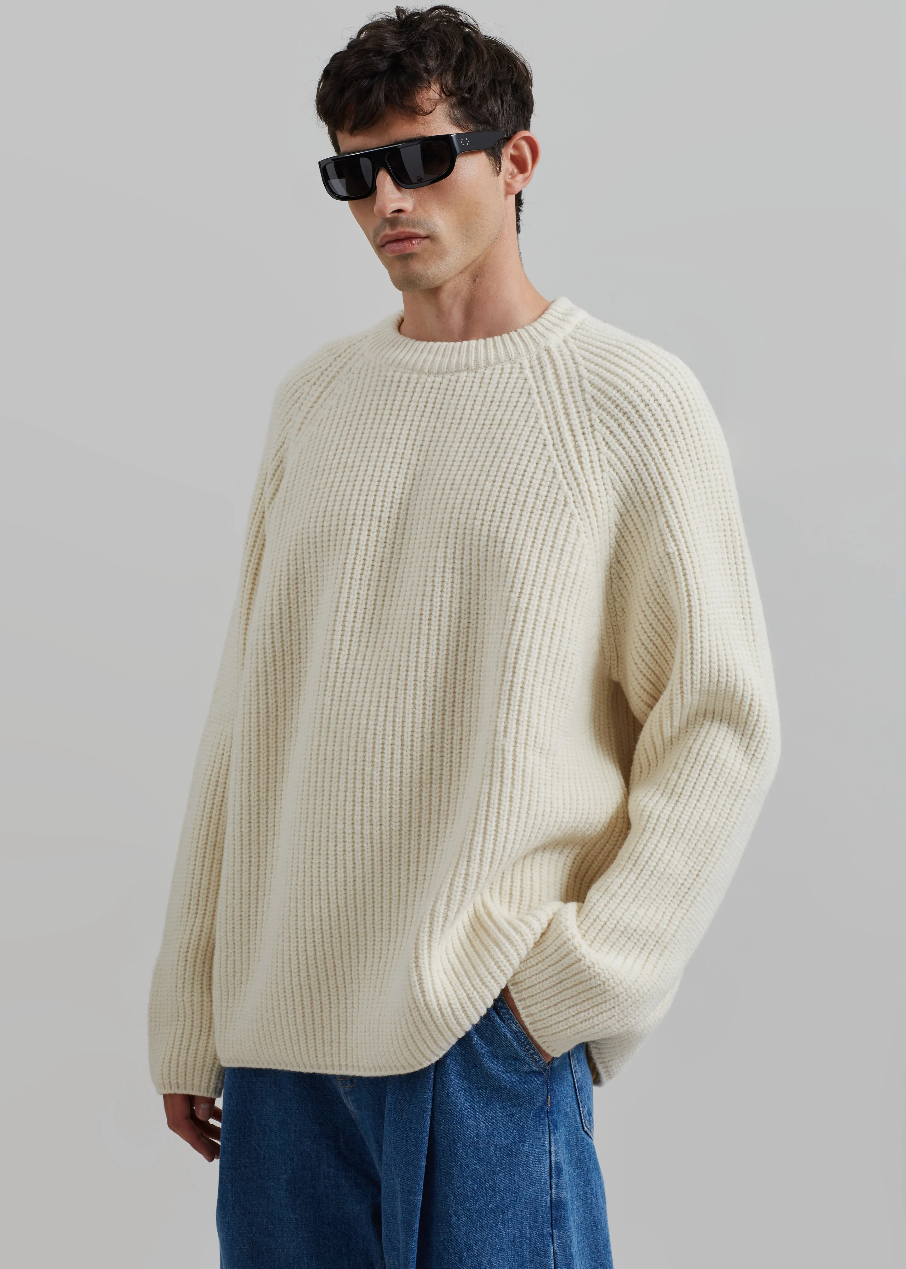 Carter Crewneck Sweater - Beige sold by Frankie Shop product image thumbnail 3