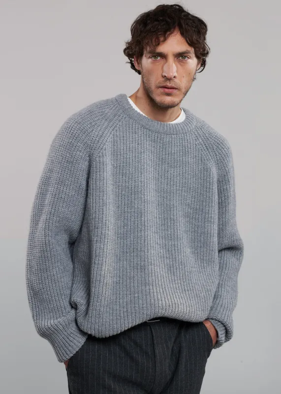 Carter Crewneck Sweater - Grey made by Frankie Shop