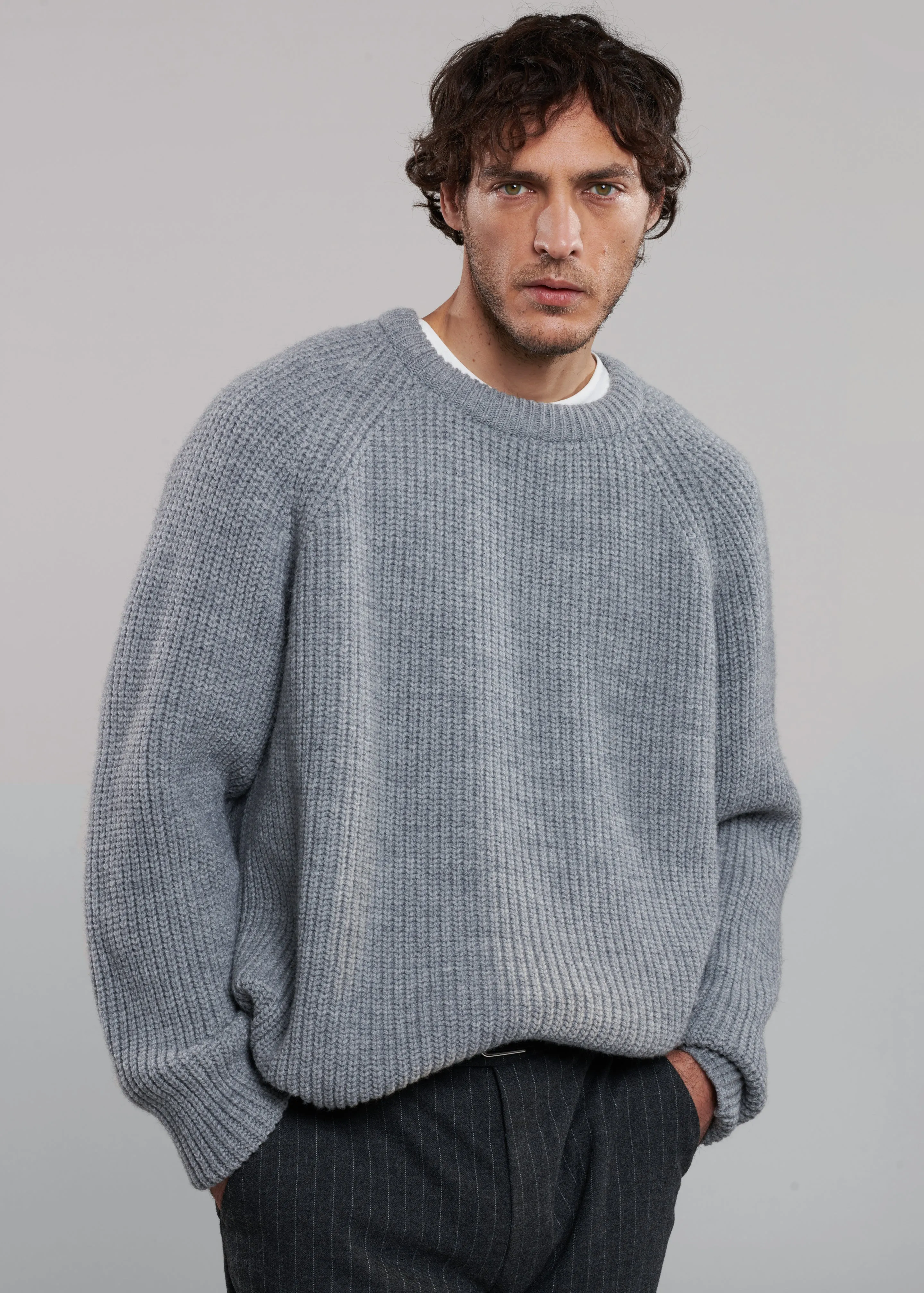 Carter Crewneck Sweater - Grey sold by Frankie Shop